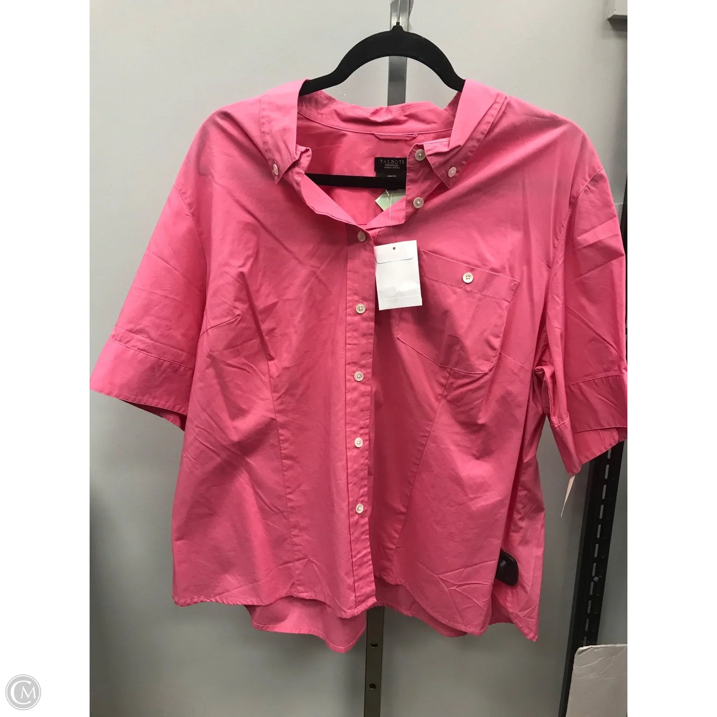 Top Short Sleeve By Talbots In Pink, Size: 2x