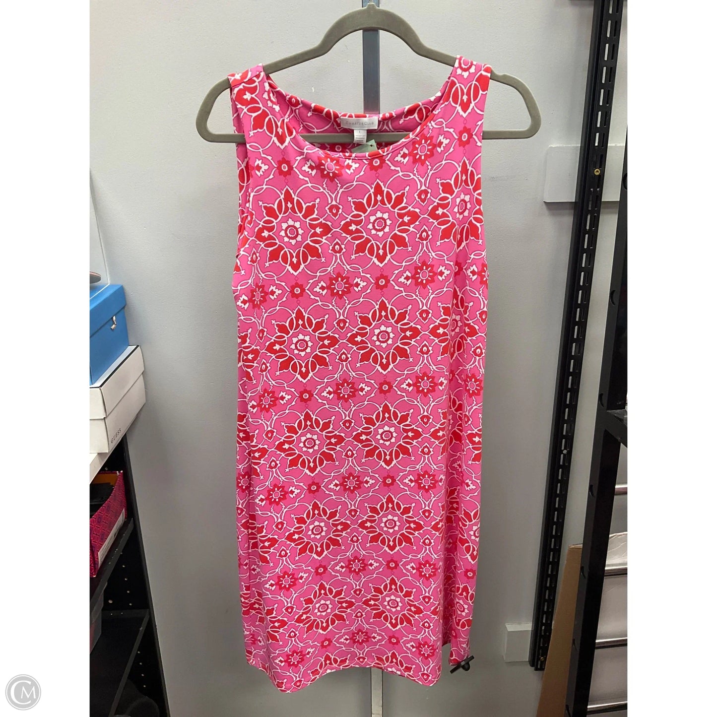 Dress Casual Short By Charter Club In Pink & Red, Size: L