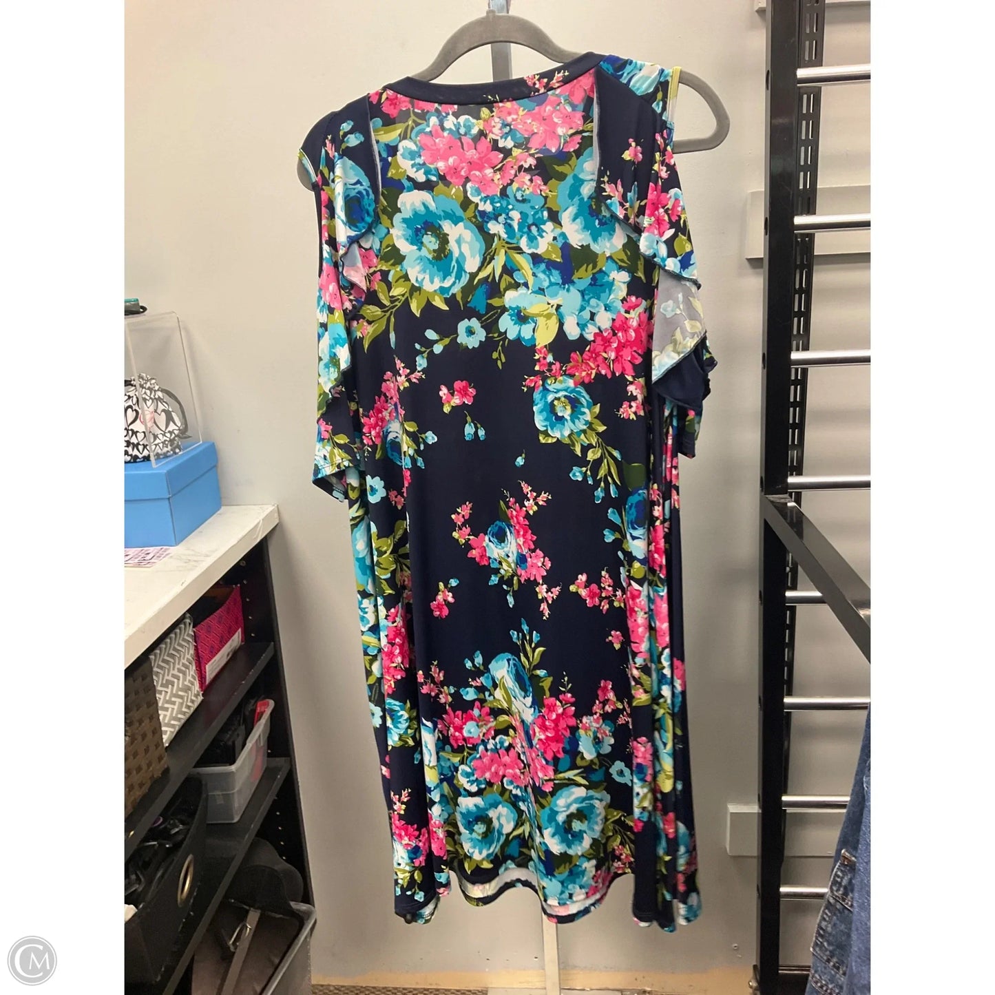 Dress Casual Short By Beeson River In Floral Print, Size: 3x