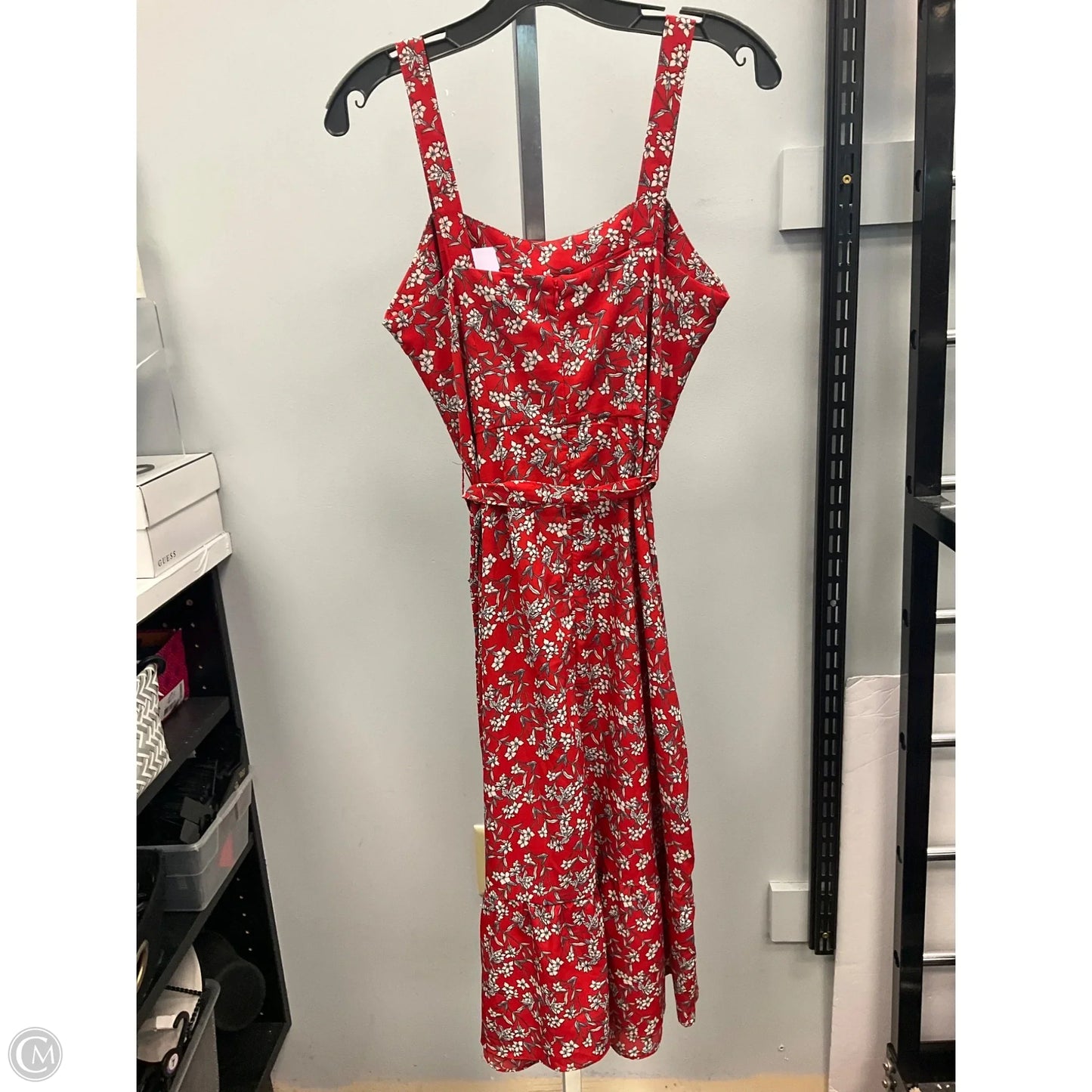 Dress Casual Midi By Banana Republic In Red, Size: 0