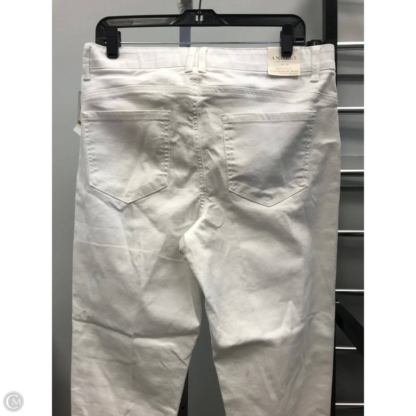Jeans Skinny By Angels In White Denim, Size: 14