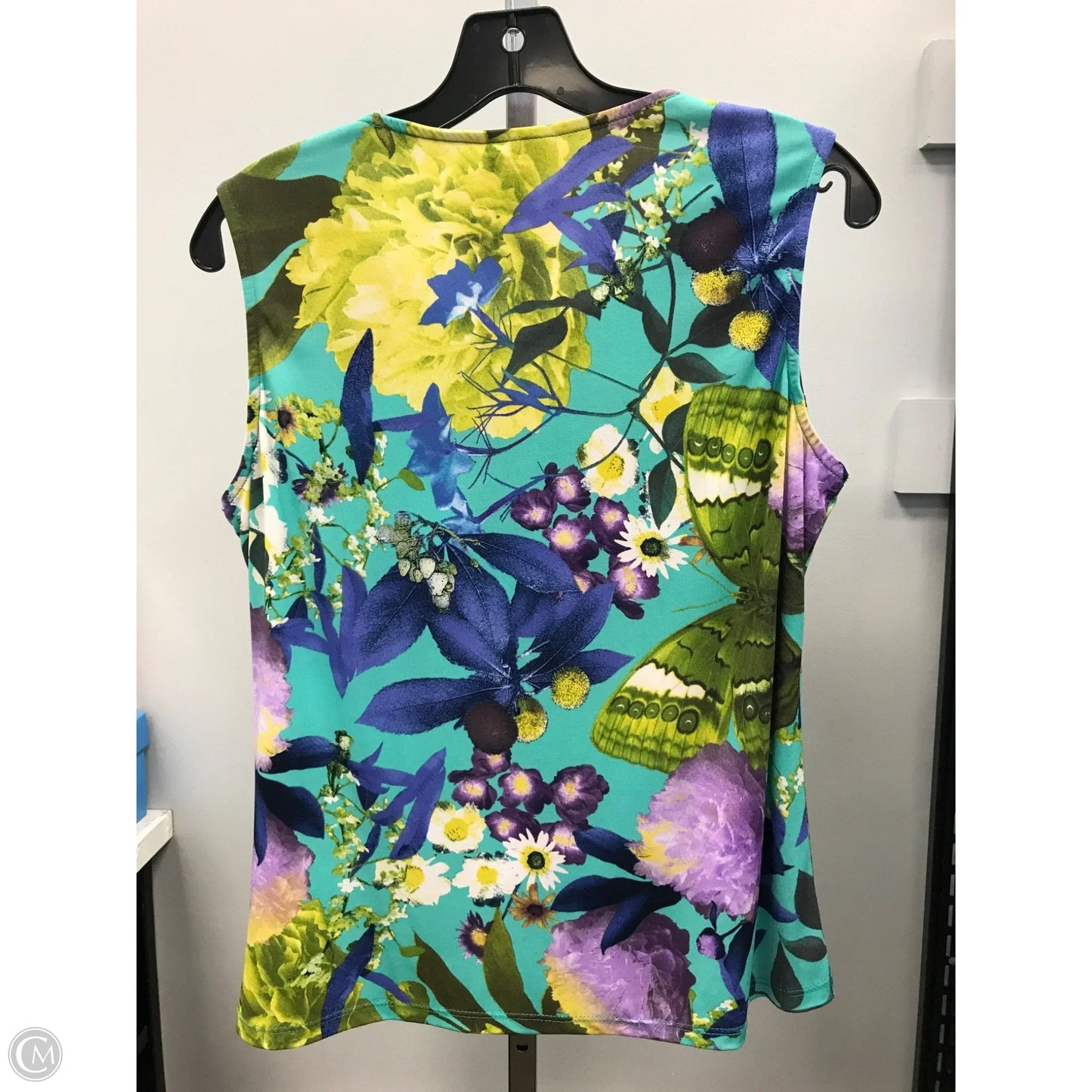 Top Sleeveless By Roz And Ali In Floral Print, Size: Lp