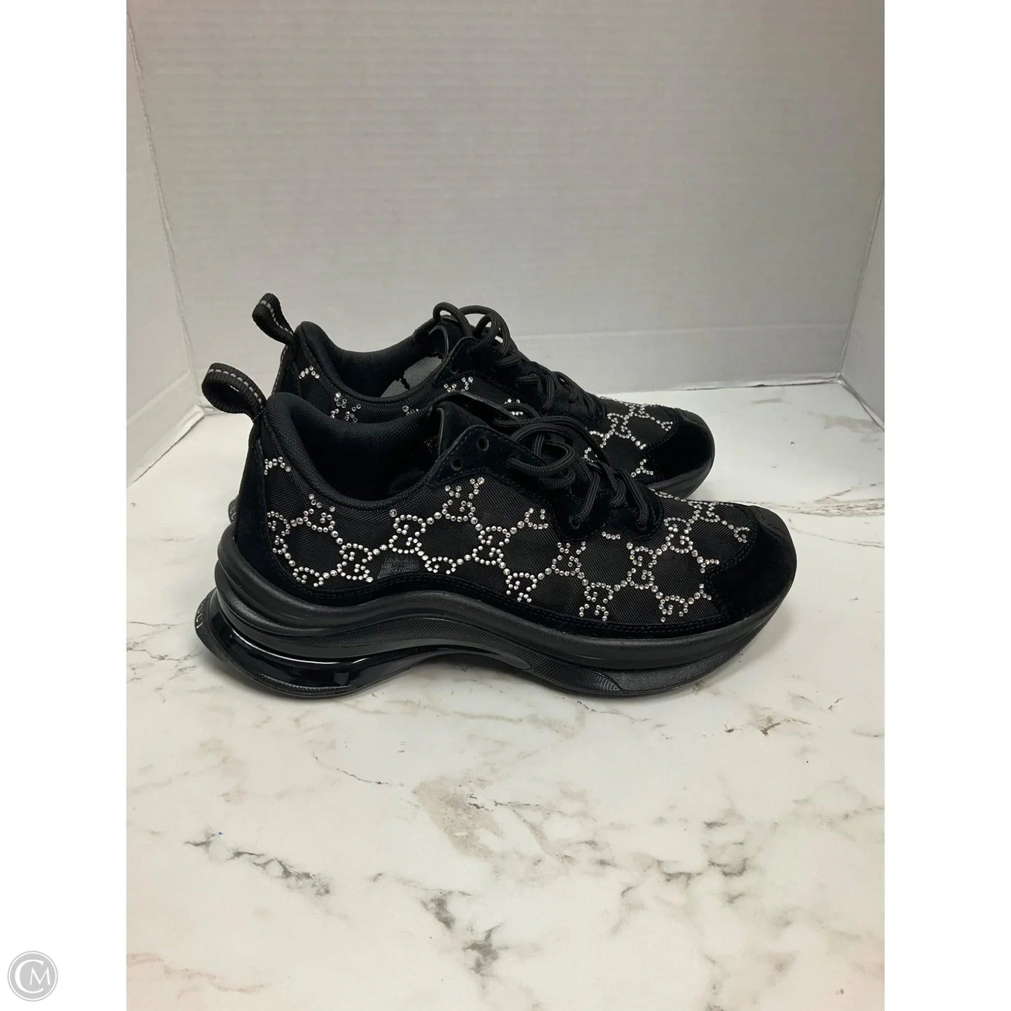 Shoes Luxury Designer By Gucci In Black, Size: 6