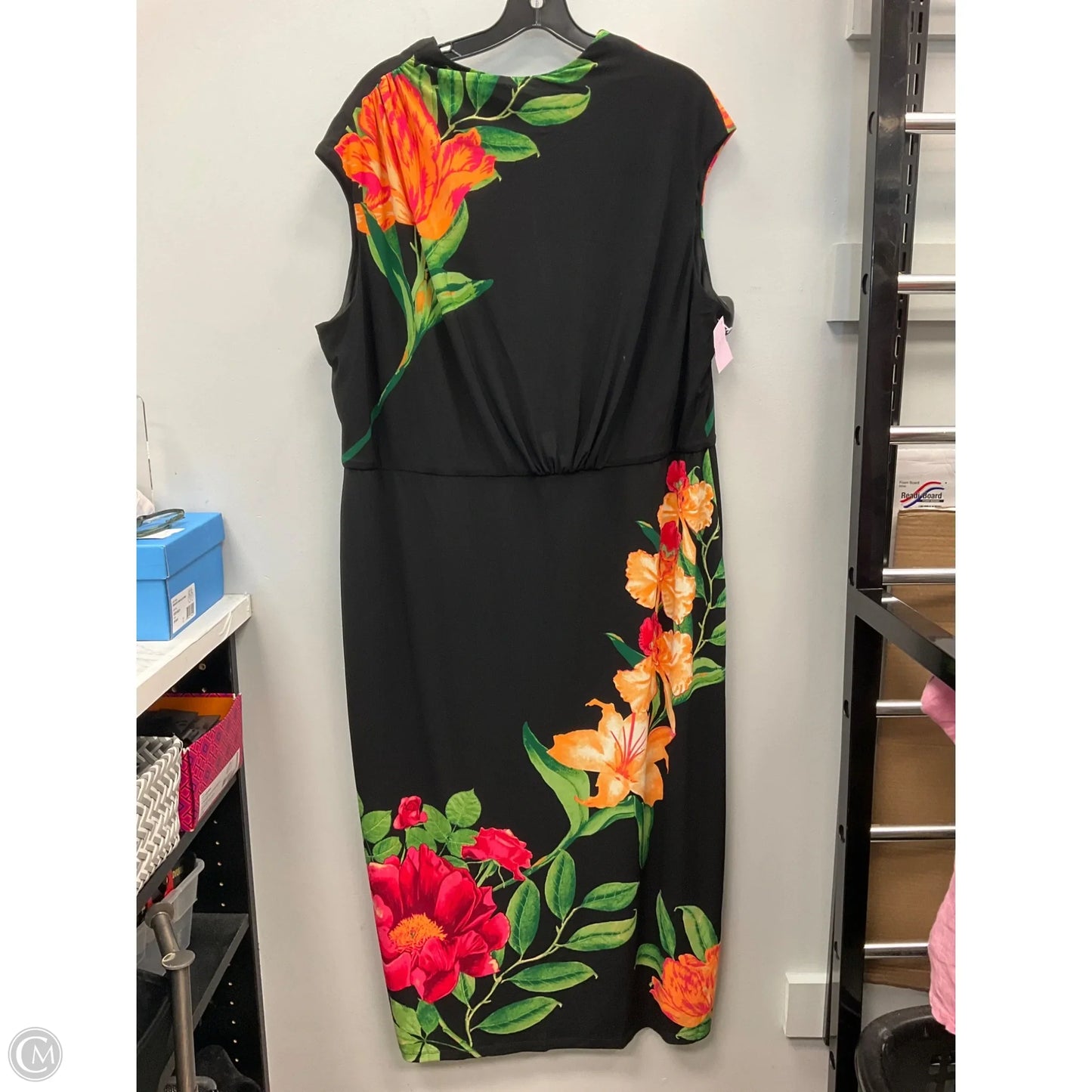 Dress Casual Midi By London Times In Black, Size: 16