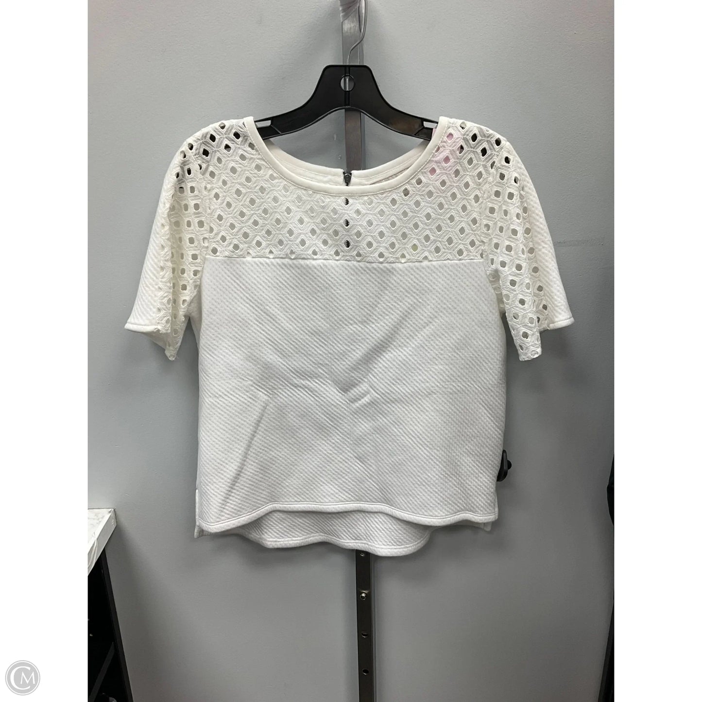 Top Short Sleeve By Loft In White, Size: Xs