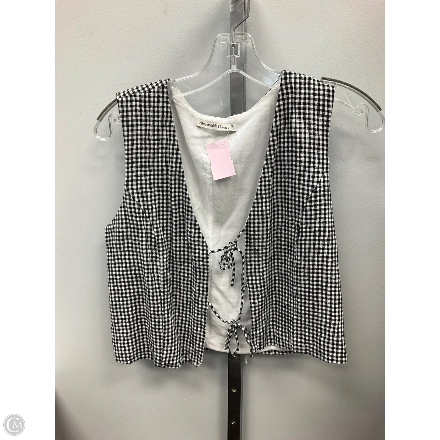 Top Sleeveless By Abercrombie And Fitch In Black & White, Size: S