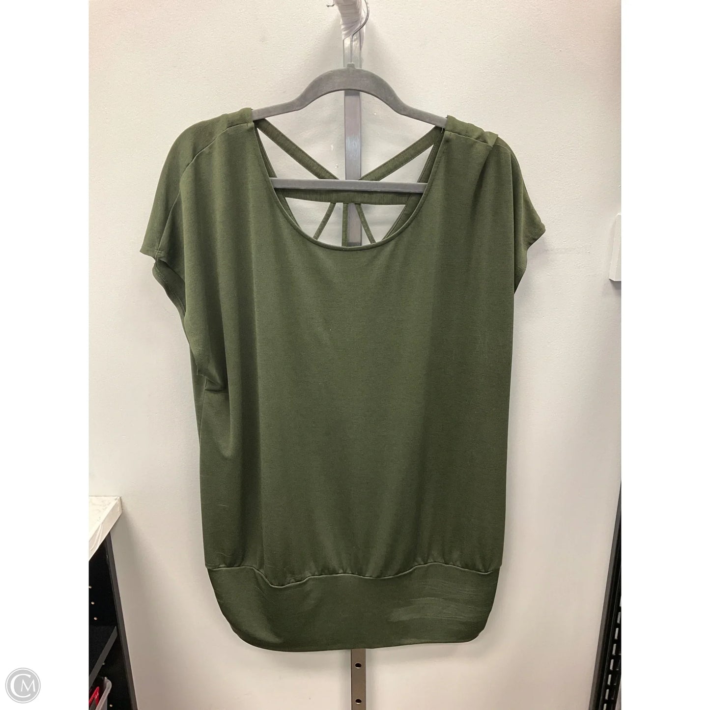 Top Short Sleeve By Apt 9 In Green, Size: Xxl