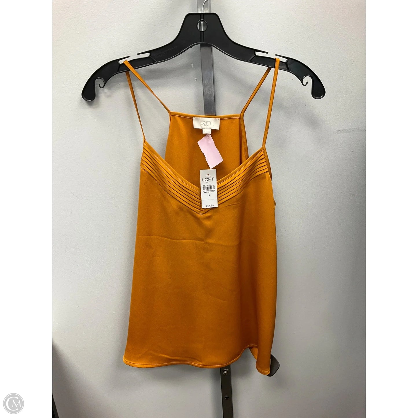 Top Sleeveless By Loft In Gold, Size: S