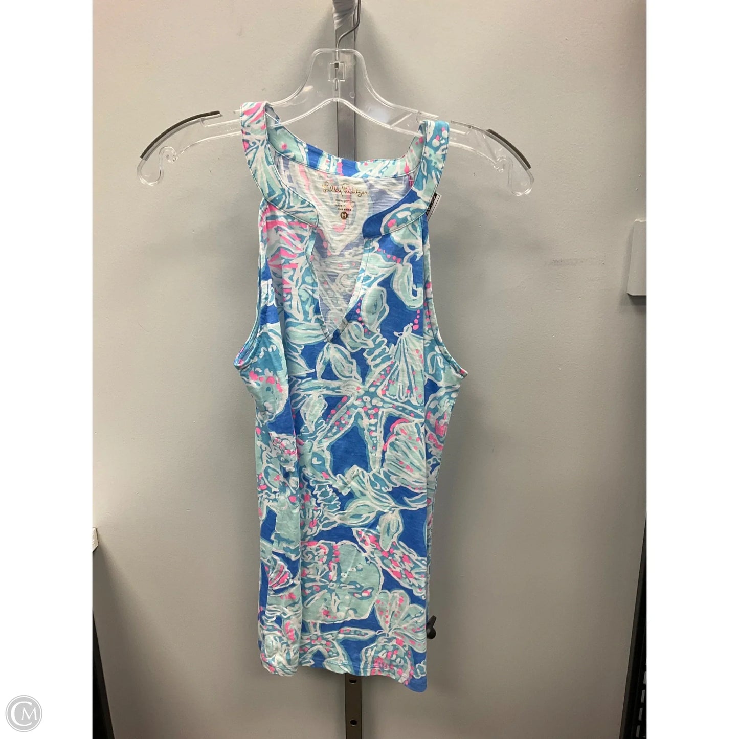 Top Sleeveless Designer By Lilly Pulitzer In Blue, Size: M