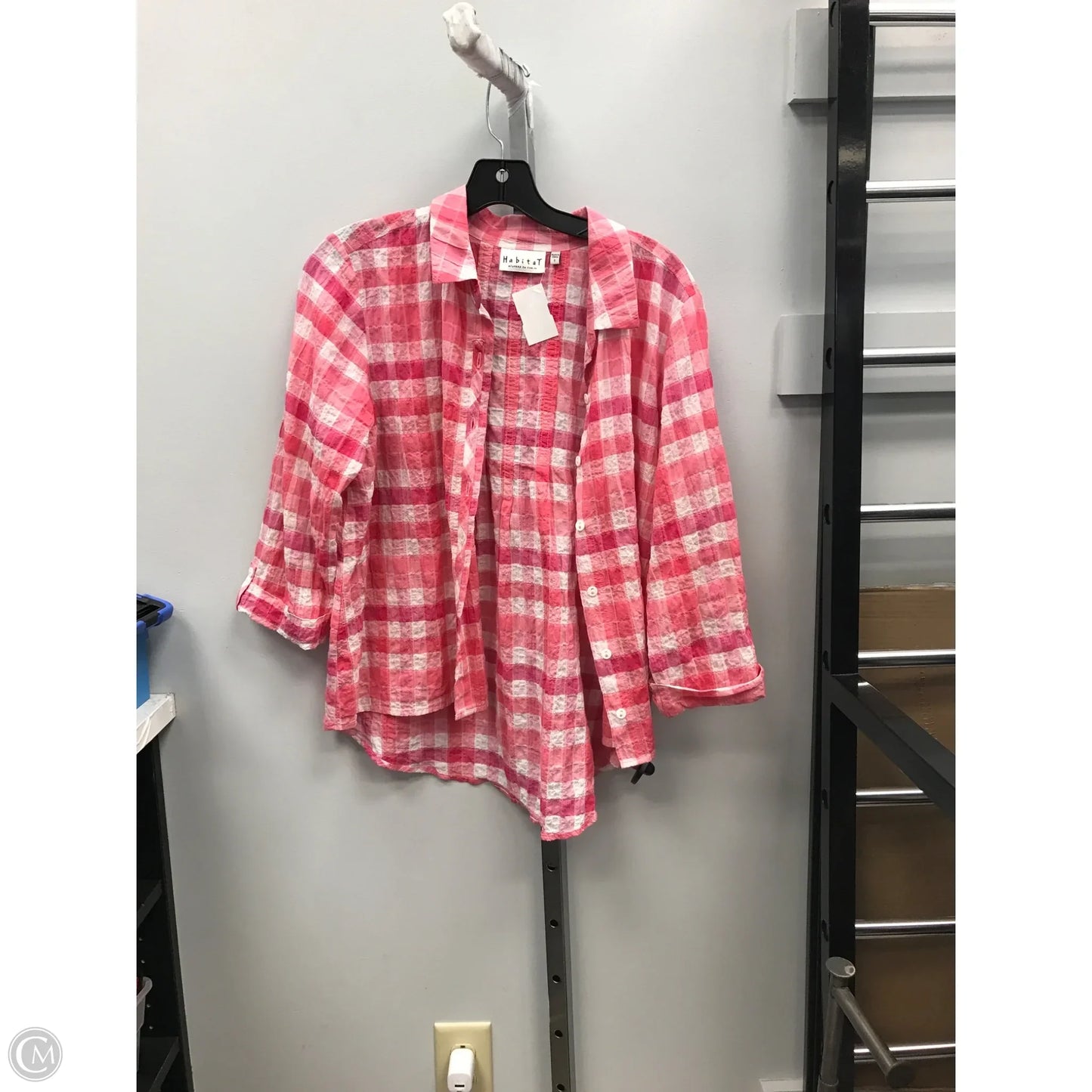 Top 3/4 Sleeve By Habitat In Pink, Size: S