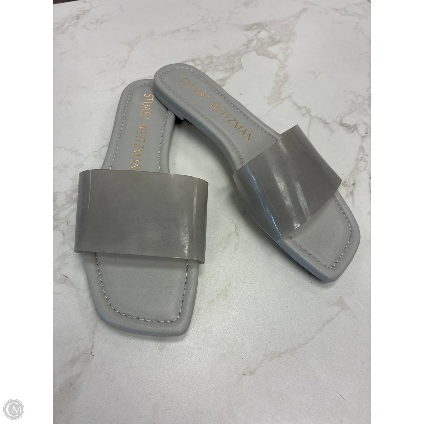 Sandals Designer By Stuart Weitzman In Grey, Size: 8
