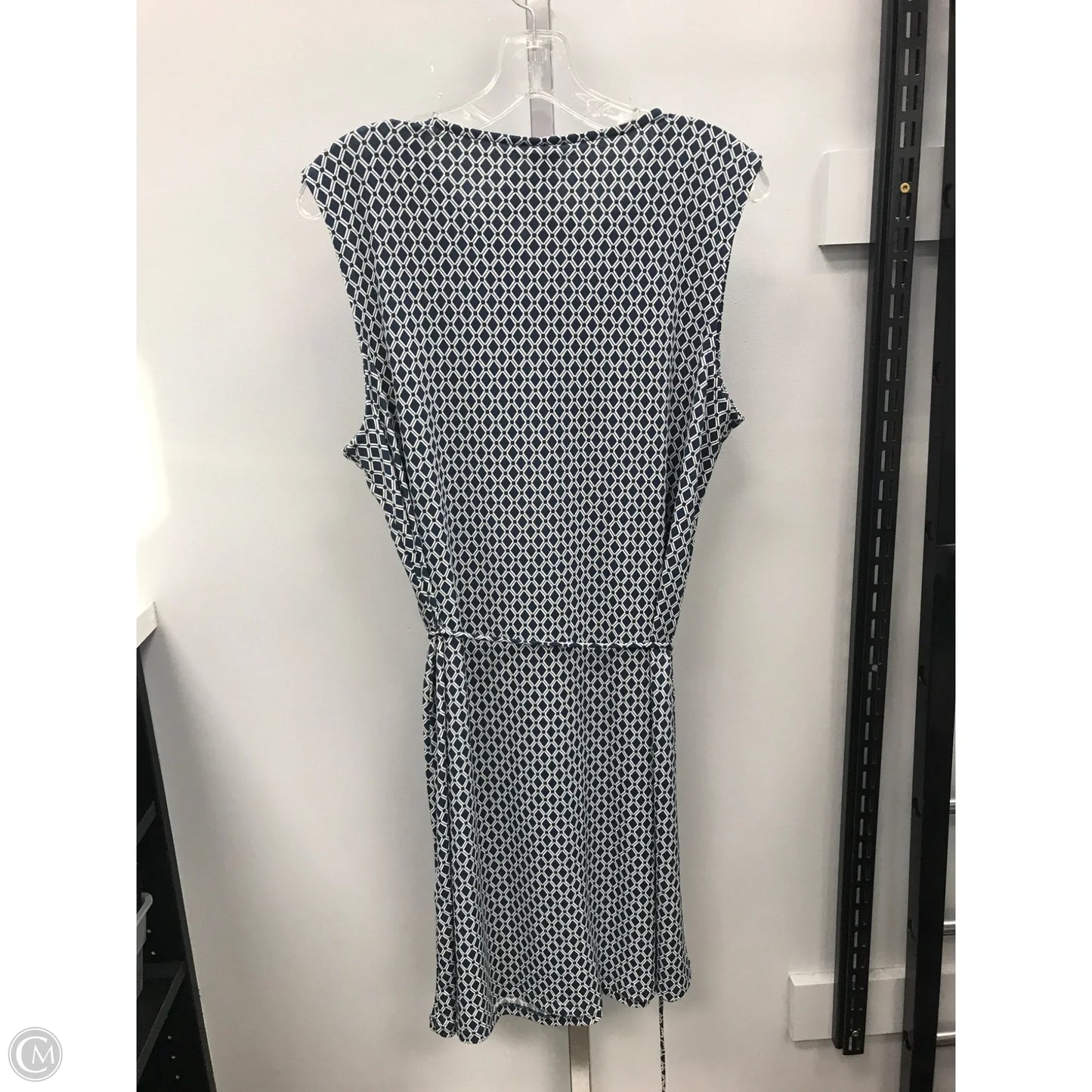 Dress Casual Midi By H&m In Blue & White, Size: L
