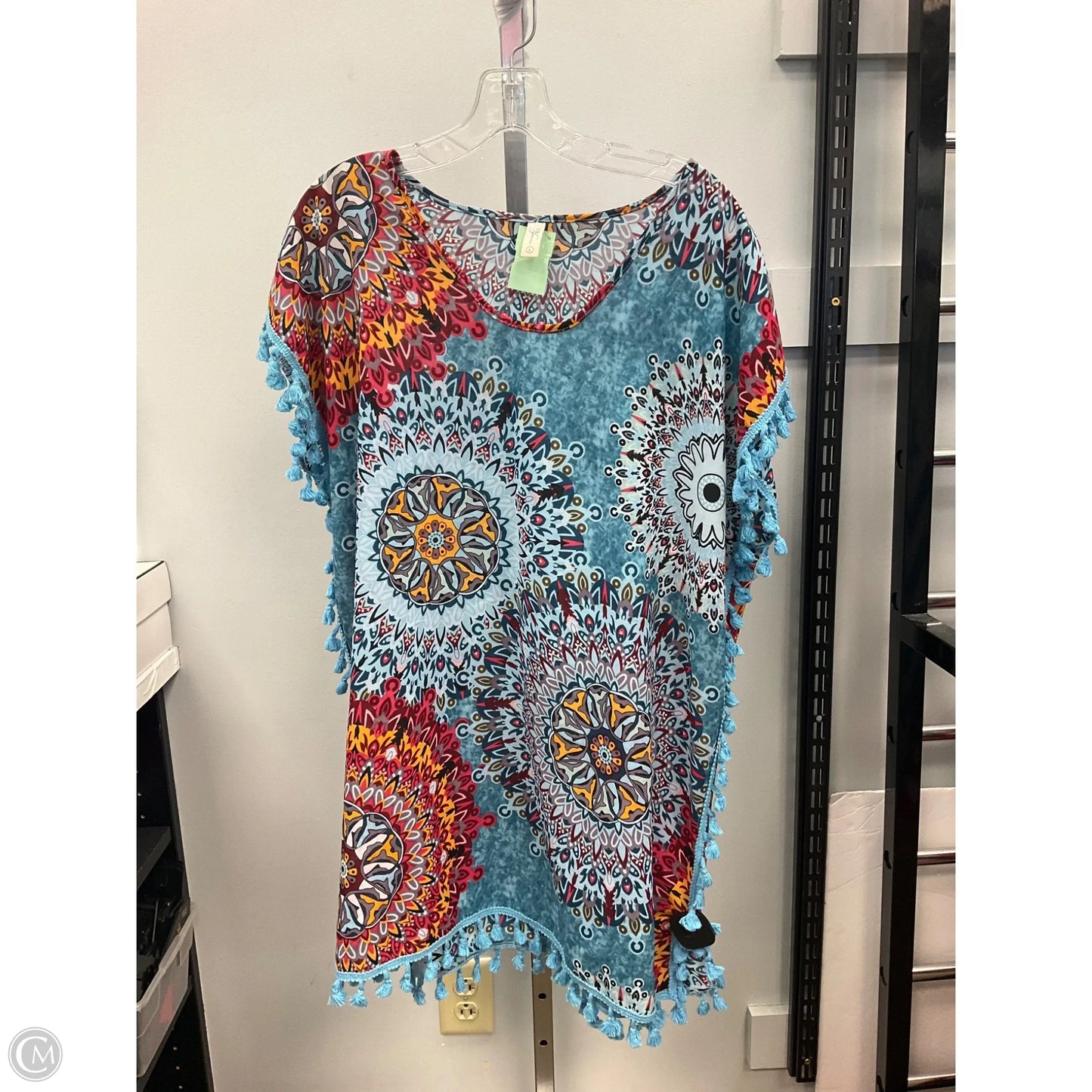 Swimwear Cover-up By Yincra In Blue & Red, Size: L