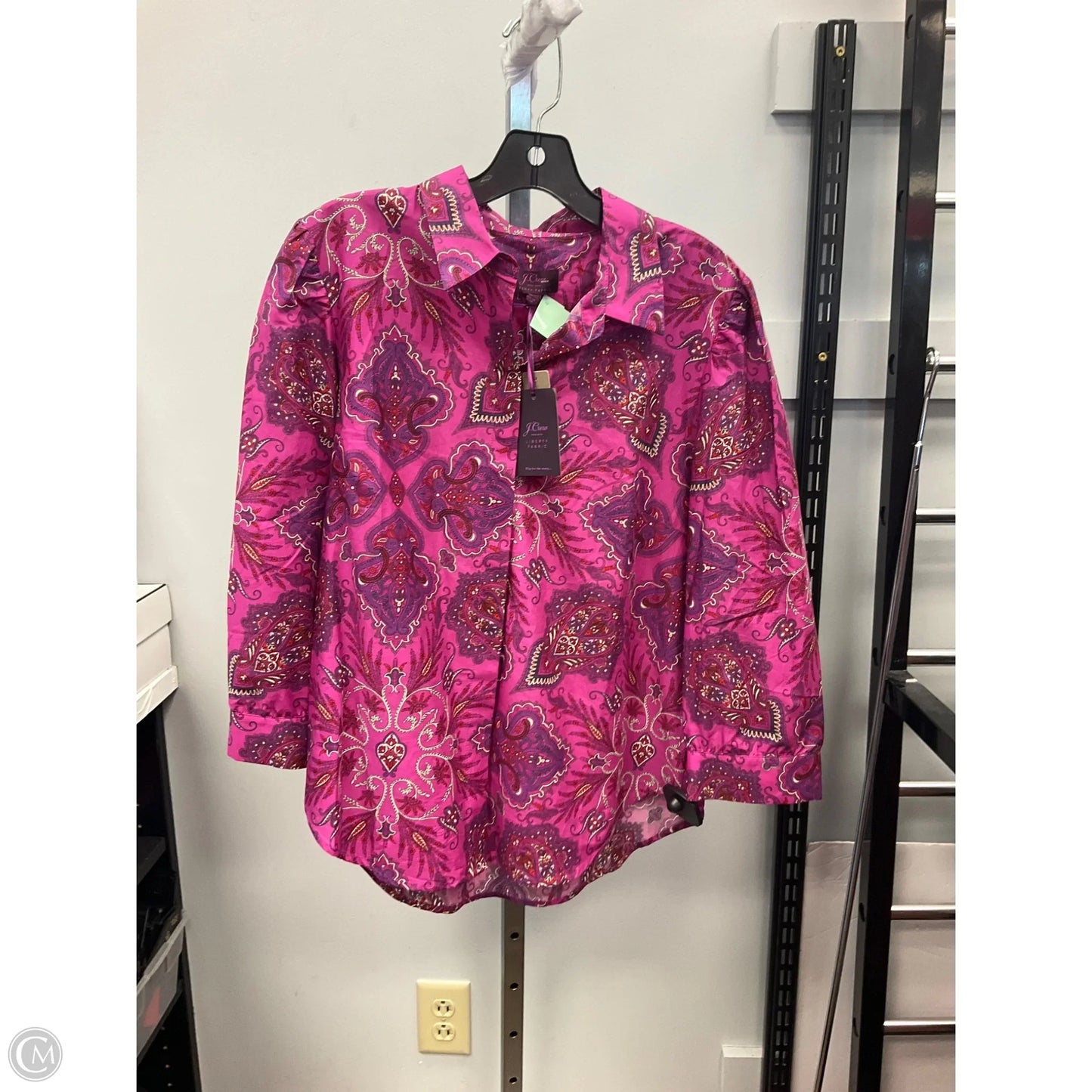 Top Long Sleeve By J. Crew In Paisley Print, Size: 12