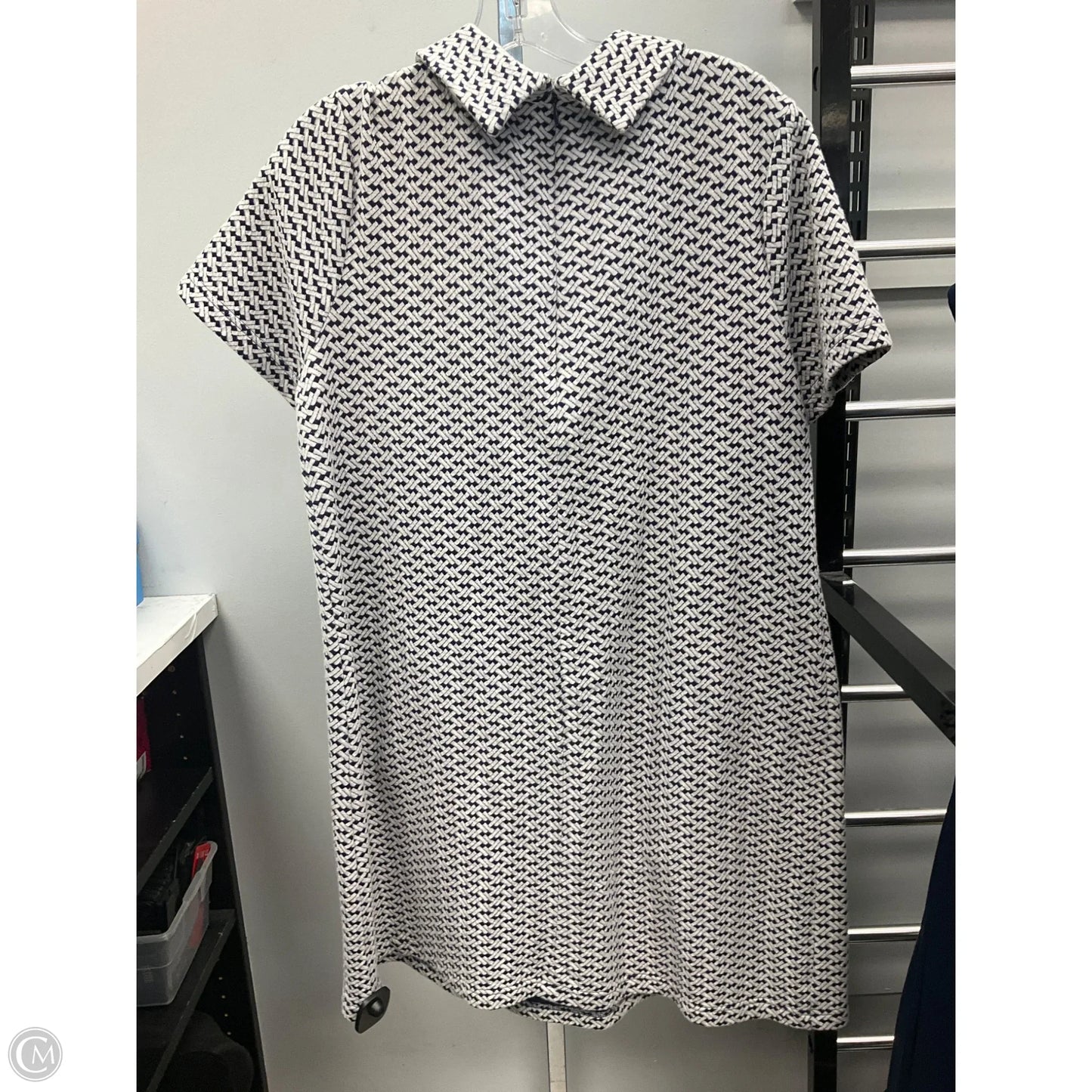 Dress Casual Short By Tyler Boe In Blue & White, Size: L