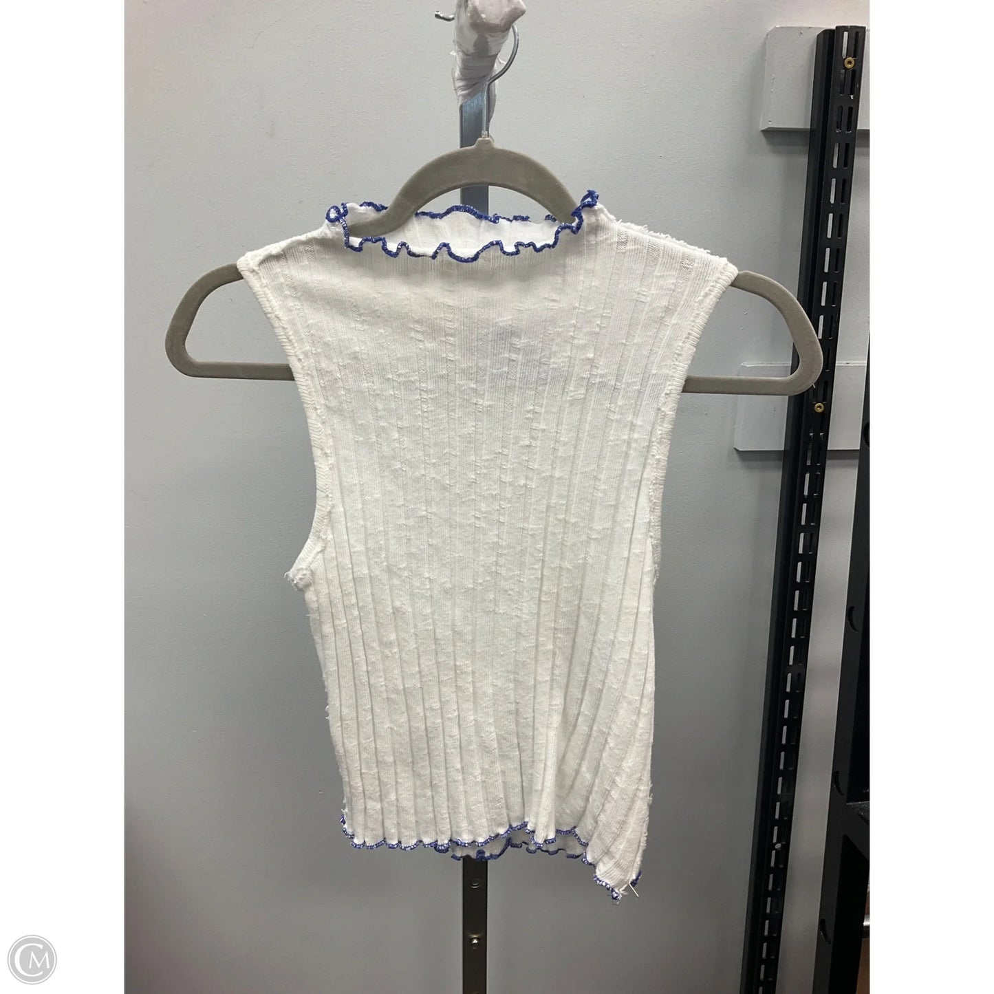Top Sleeveless By We The Free In Blue & White, Size: S