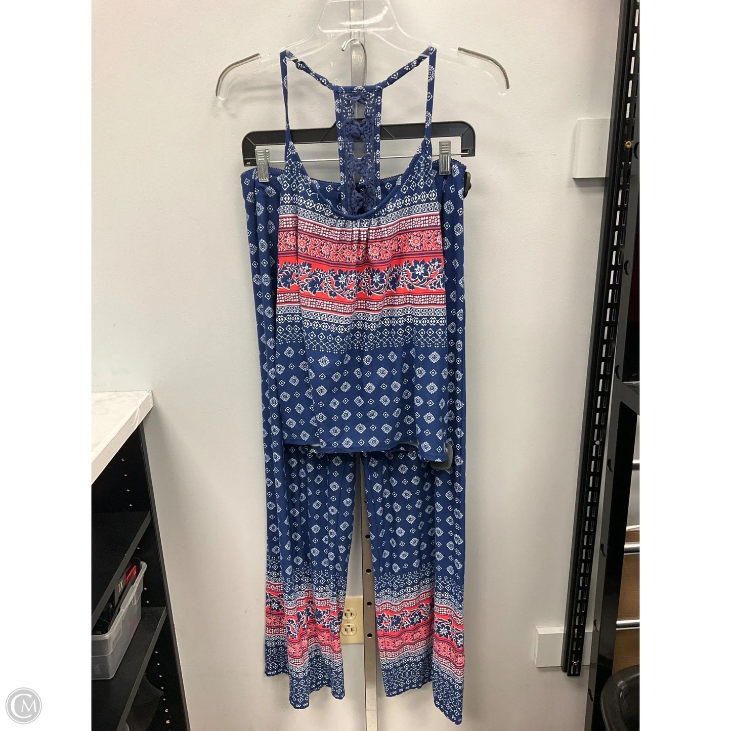 Pants Set 2pc By Clothes Mentor In Blue & Red, Size: S