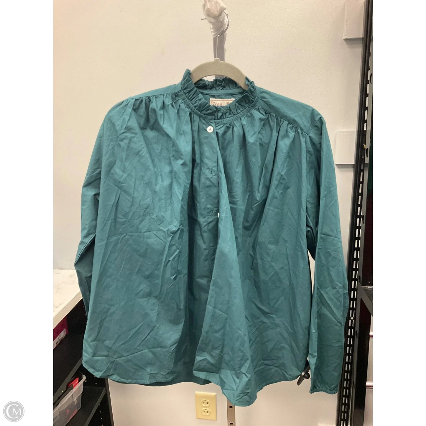Top Long Sleeve By Cmc In Teal, Size: Xl