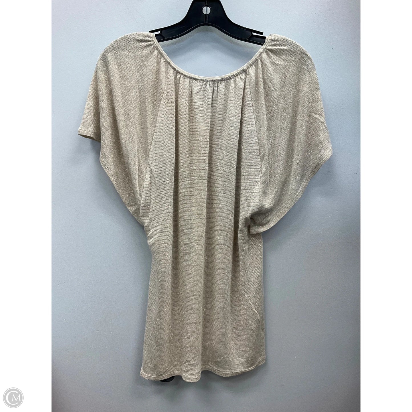 Top Short Sleeve By White House Black Market In Gold, Size: M