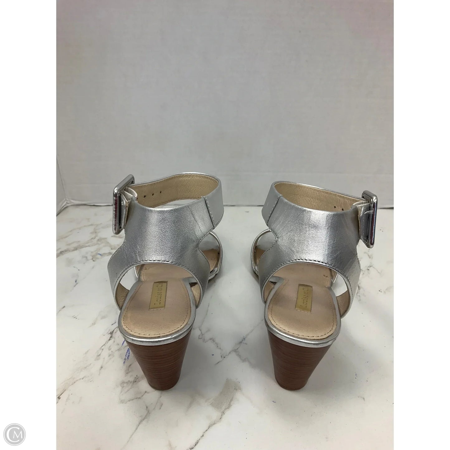 Shoes Heels Wedge By Louise Et Cie In Silver, Size: 7.5
