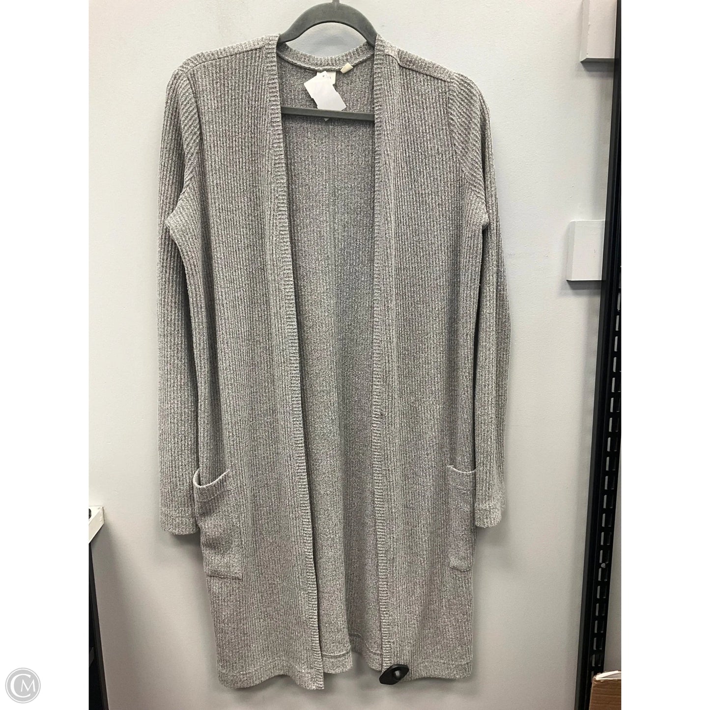 Sweater Cardigan By Gap In Grey, Size: S