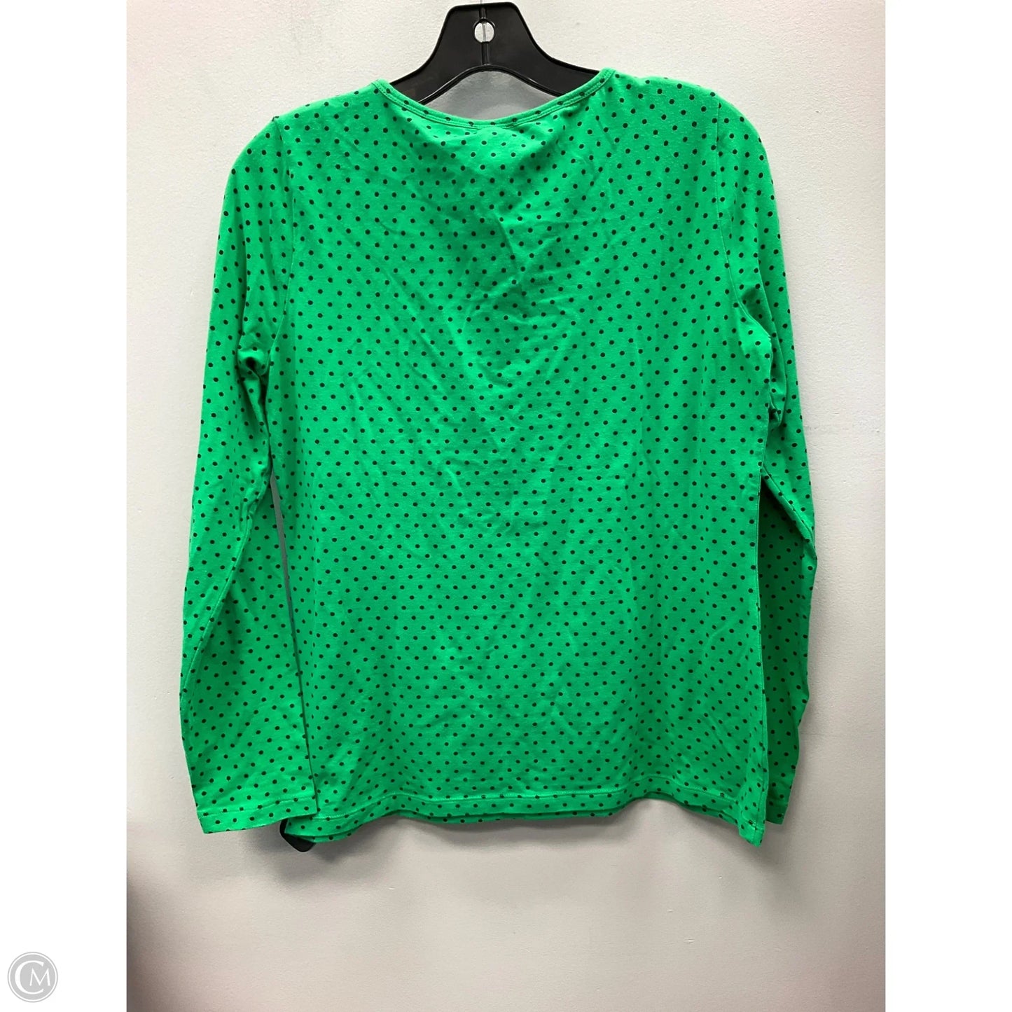 Top Long Sleeve By Talbots In Polkadot Pattern, Size: M