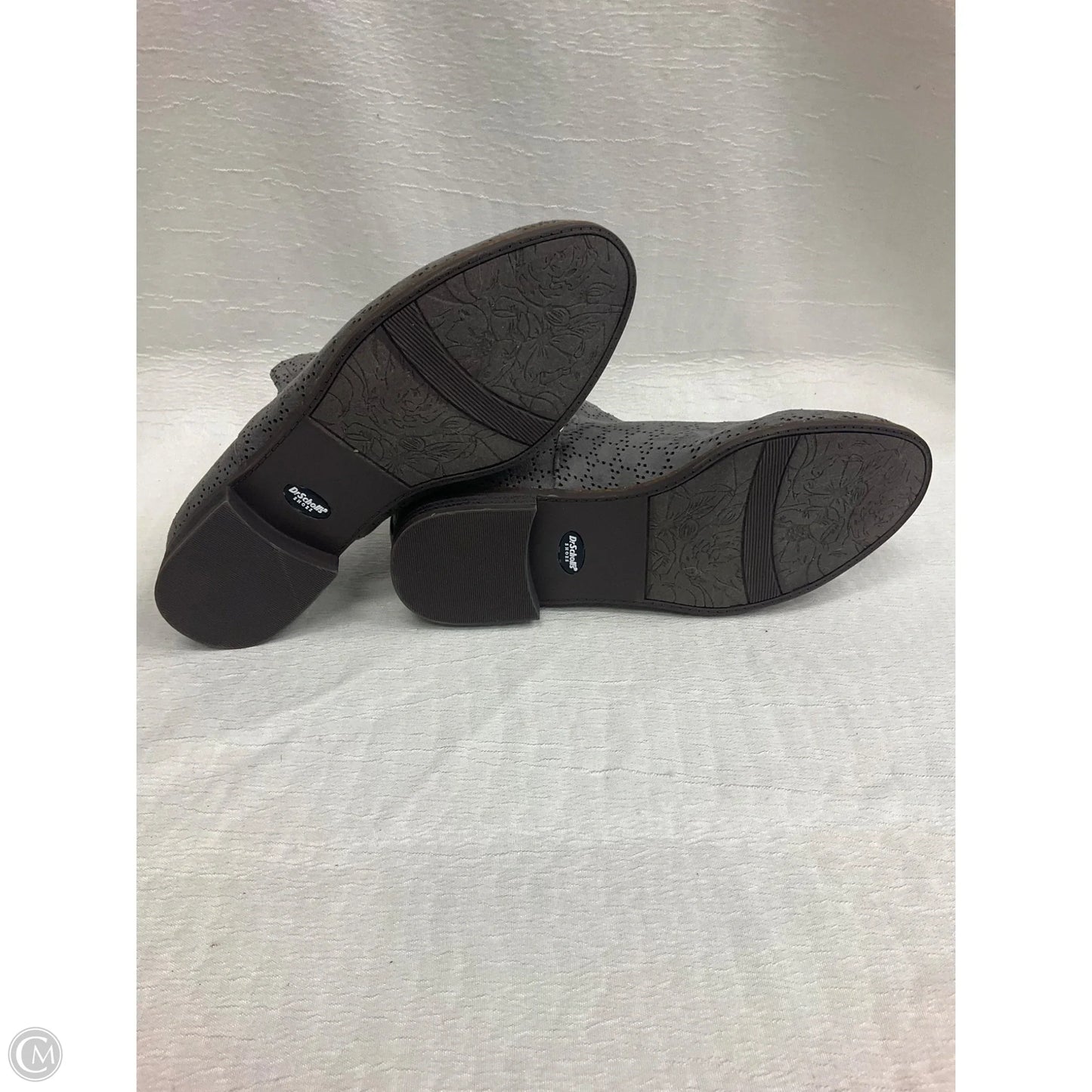 Boots Ankle Heels By Dr Scholls In Grey, Size: 8