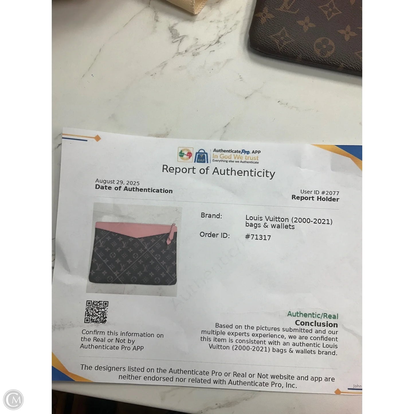 Clutch Luxury Designer By Louis Vuitton, Size: Large