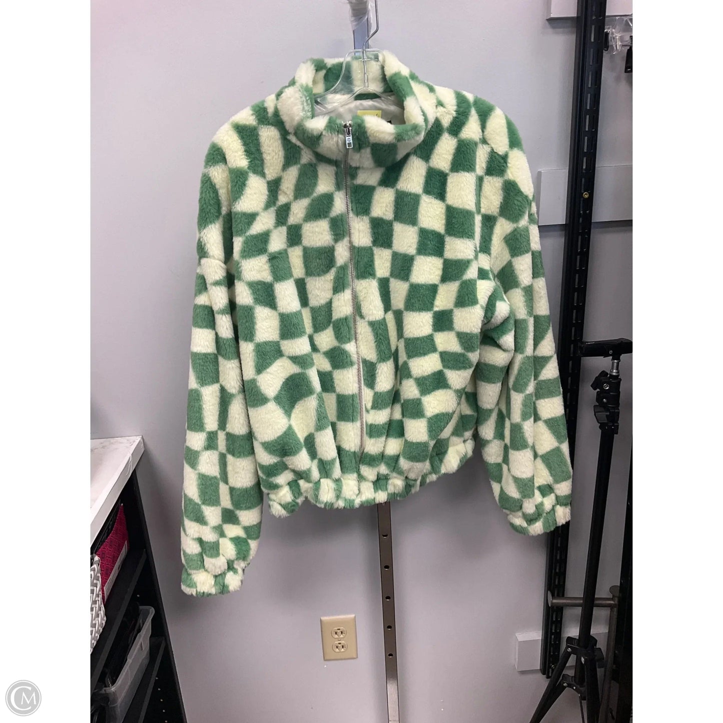 Coat Faux Fur & Sherpa By Shein In Green, Size: L