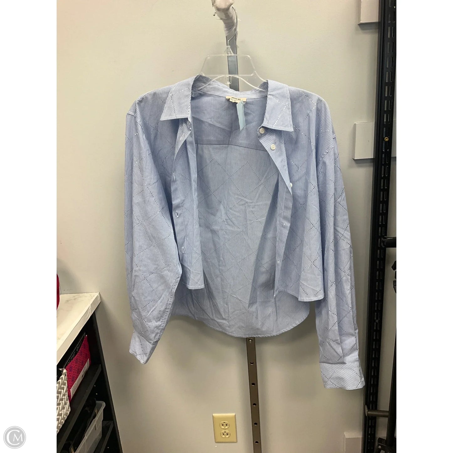 Top Long Sleeve Designer By Jason Wu In Striped Pattern, Size: S