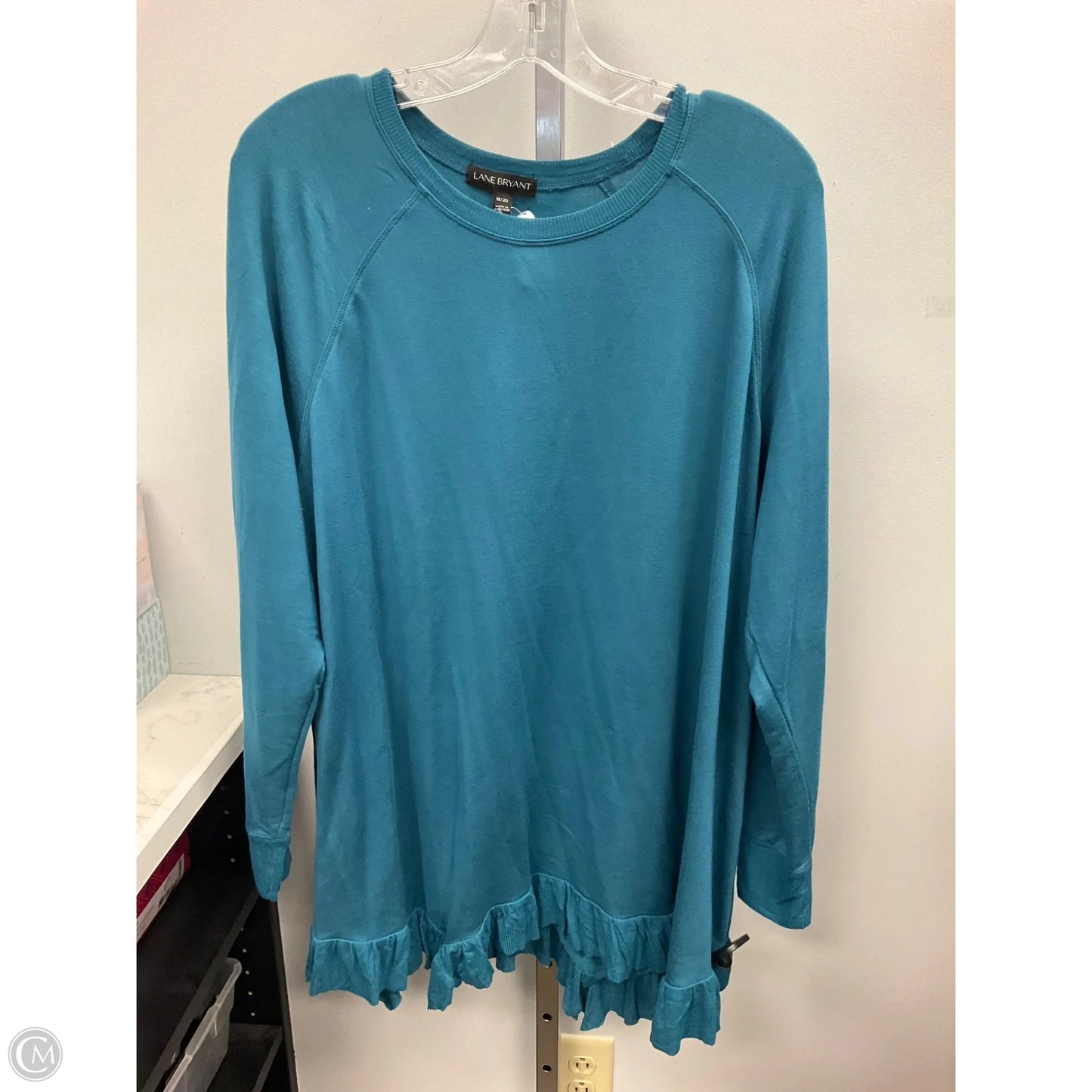 Top Long Sleeve By Lane Bryant In Teal, Size: Xxl