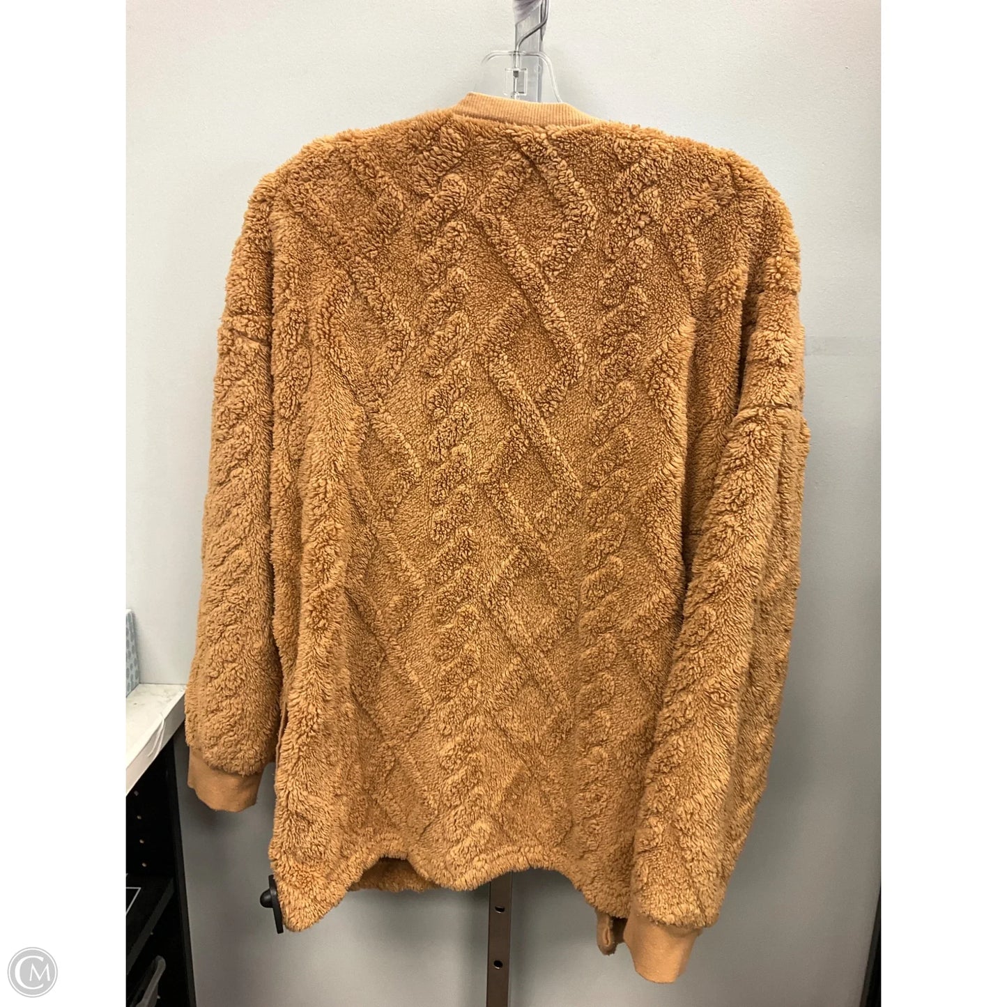 Sweater Cardigan By Cuddl Duds In Brown, Size: S