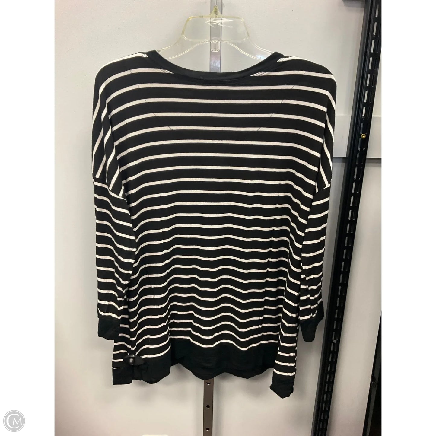 Top Long Sleeve By Ellen Tracy In Striped Pattern, Size: L