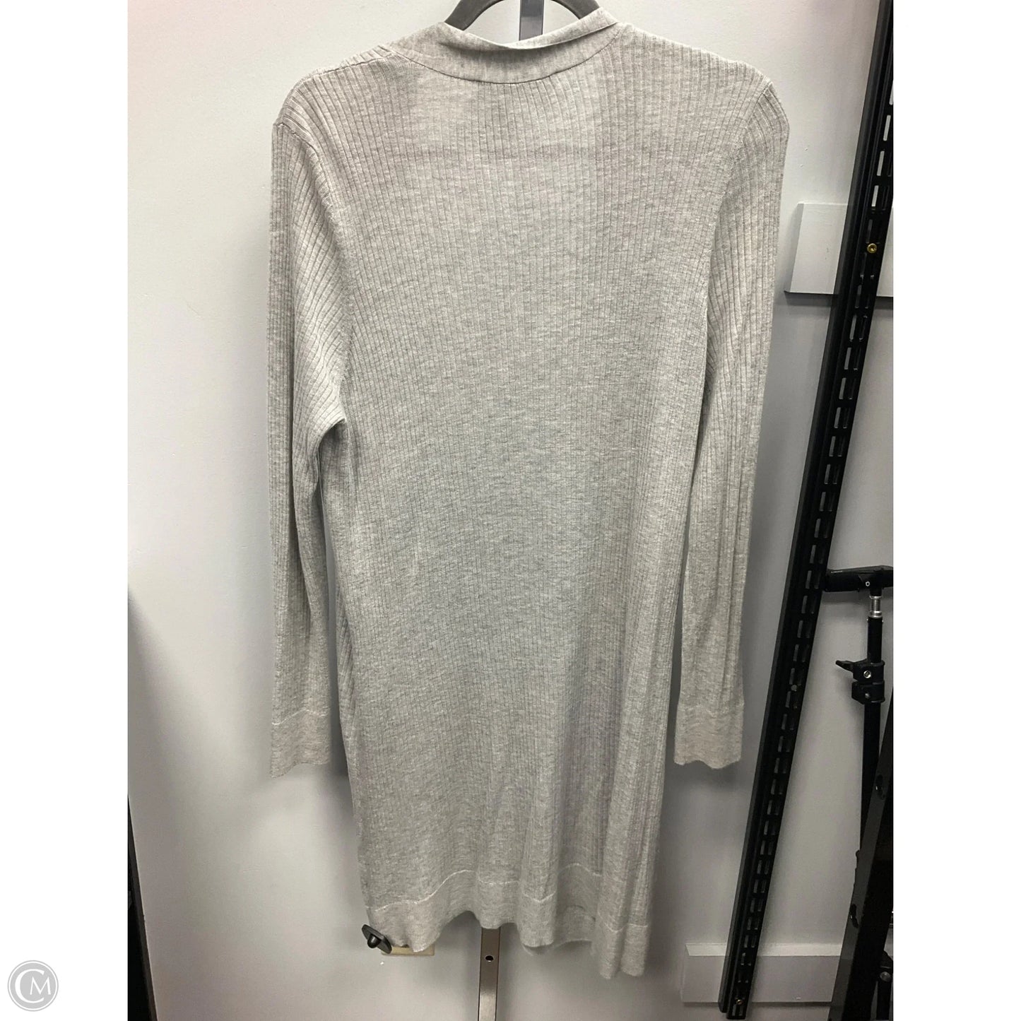 Sweater Cardigan By Loft In Grey, Size: M