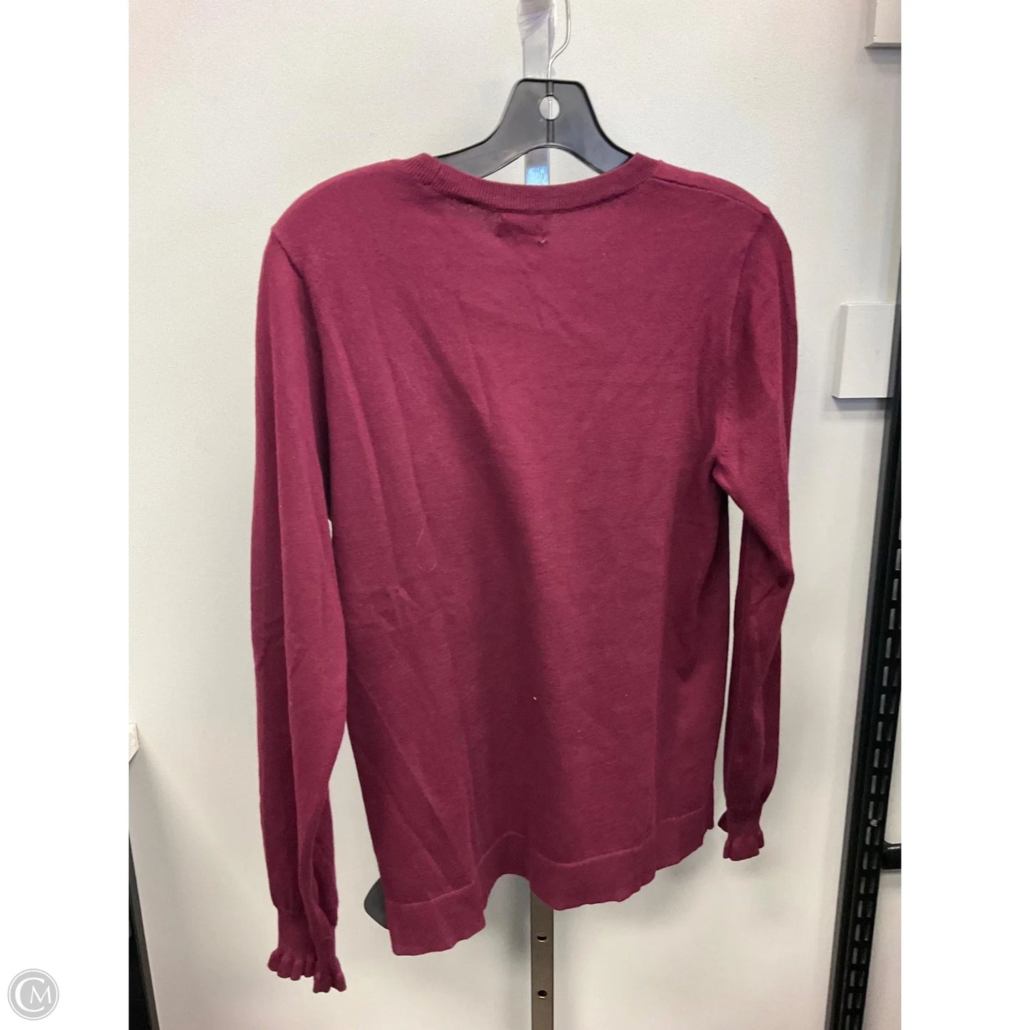 Top Long Sleeve By J. Crew In Maroon, Size: S