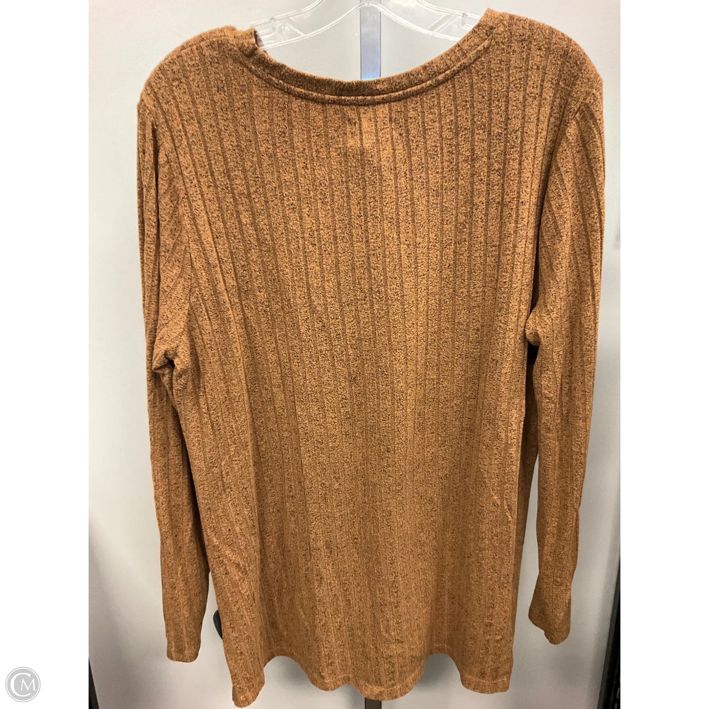 Top Long Sleeve By Lou And Grey In Brown, Size: Xl