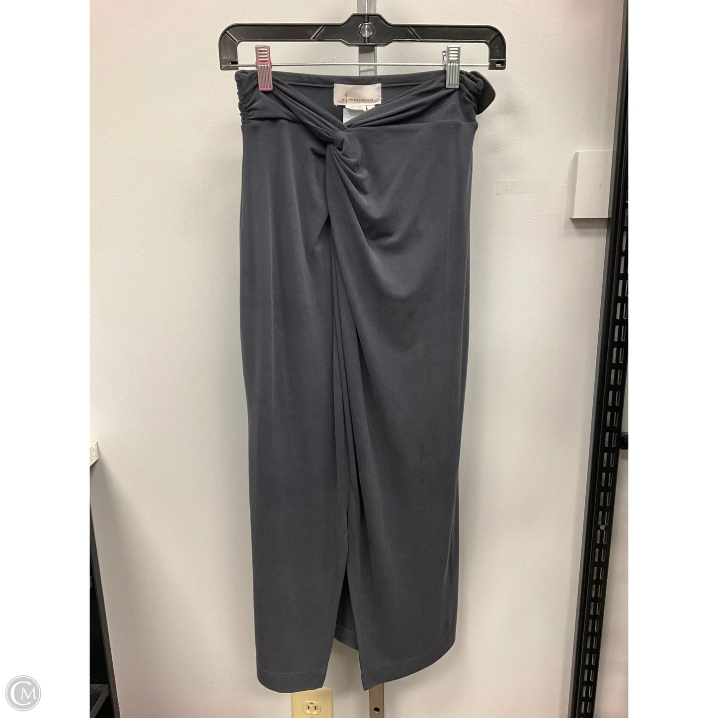 Skirt Midi By Anthropologie In Grey, Size: Xs