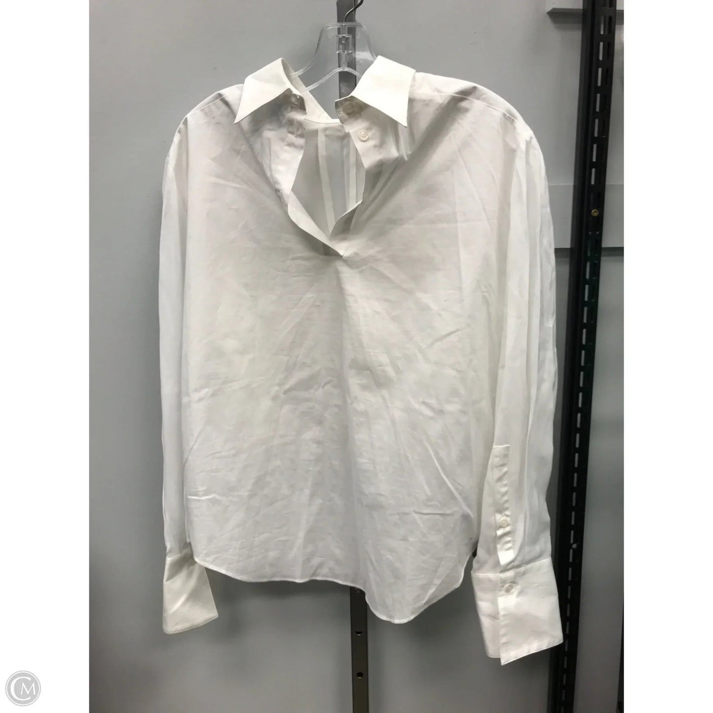 Top Long Sleeve By Zara In White, Size: M