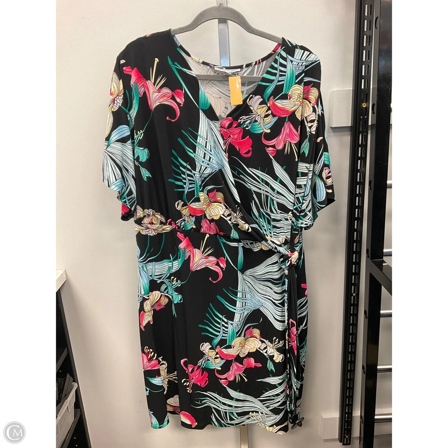 Dress Casual Short By Jennifer Lopez In Floral Print, Size: 2x