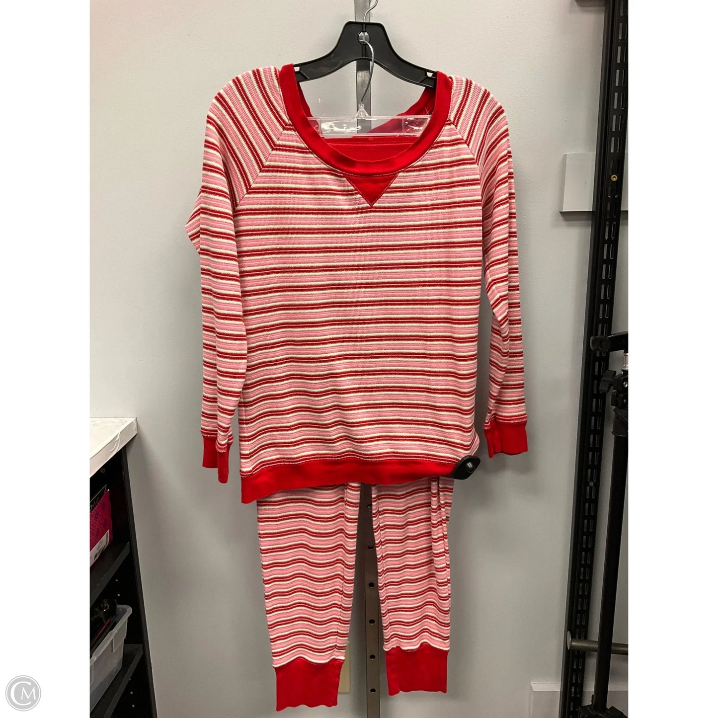 Pajamas 2pc By Victorias Secret In Striped Pattern, Size: M
