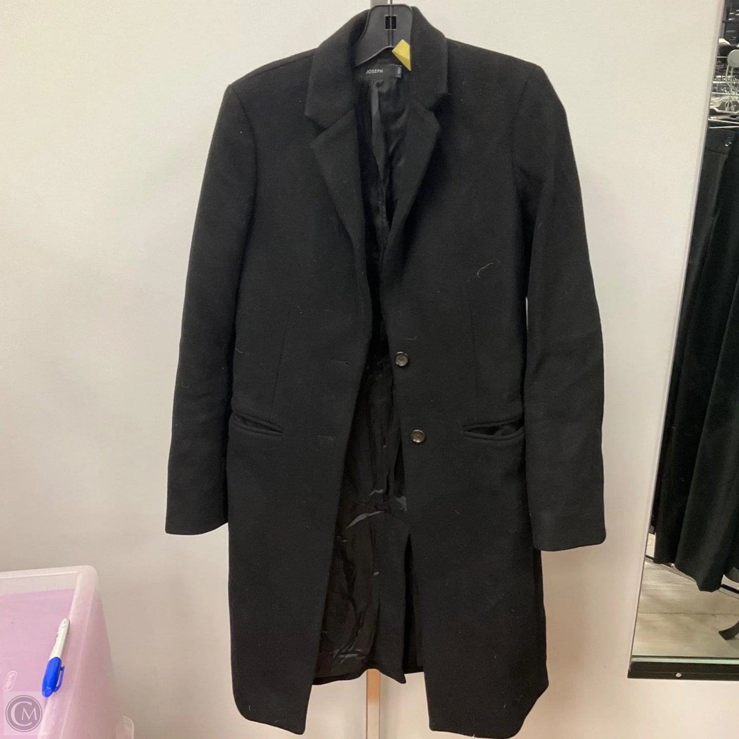 Coat Peacoat By Joseph In Black, Size: 0