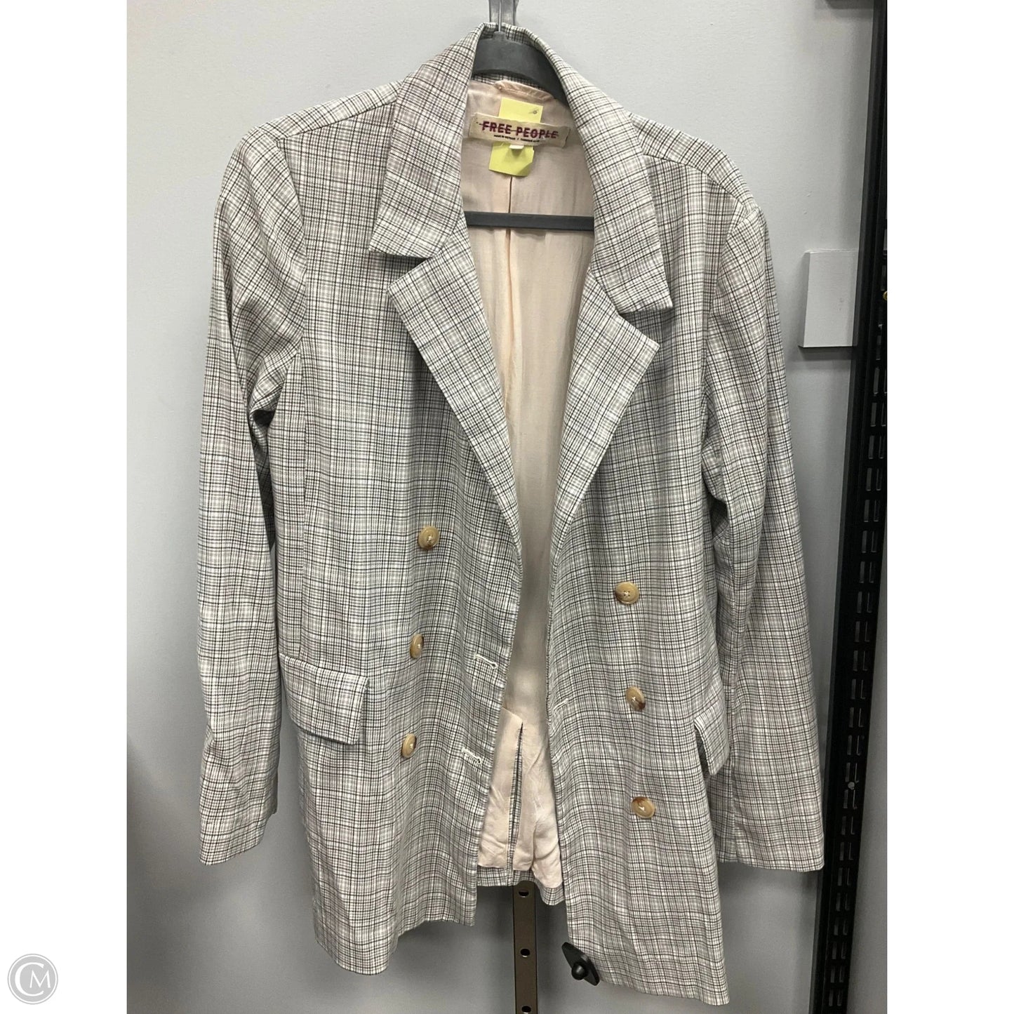 Blazer By Free People In Plaid Pattern, Size: M