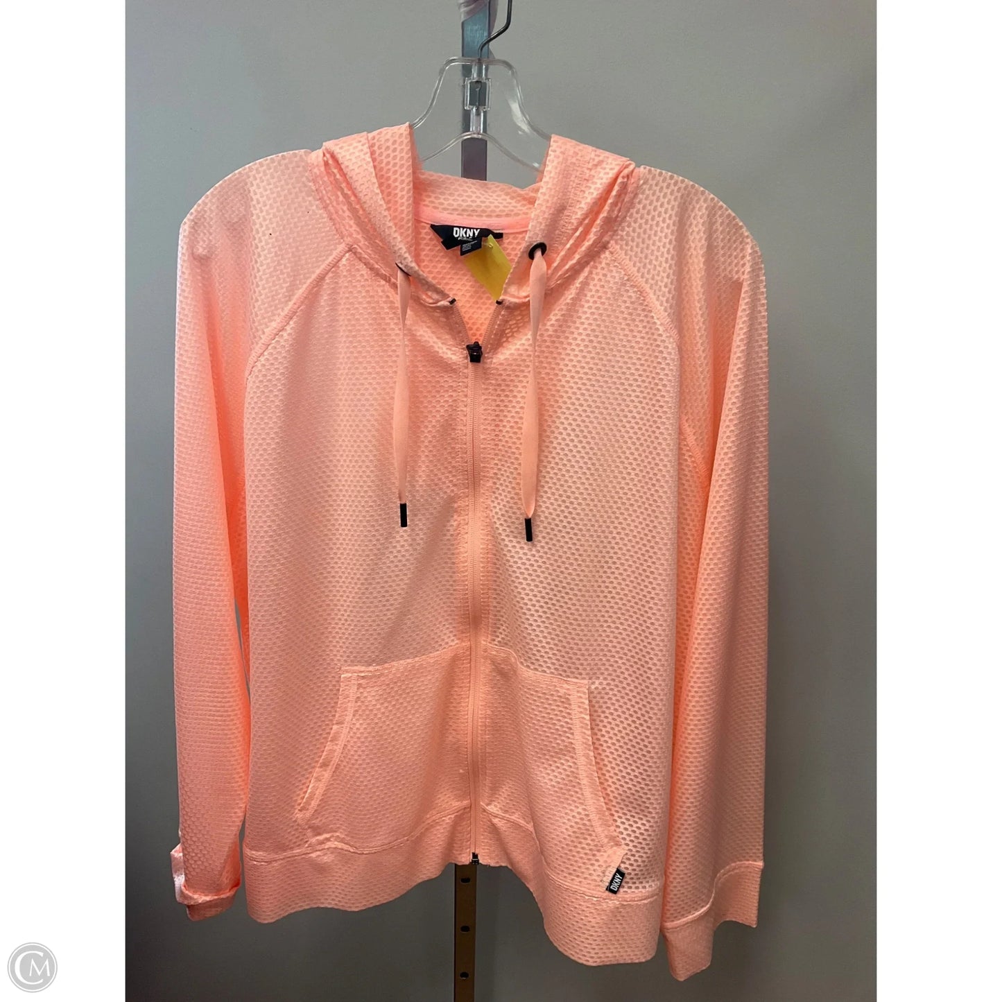 Athletic Jacket By Dkny In Coral, Size: Xl