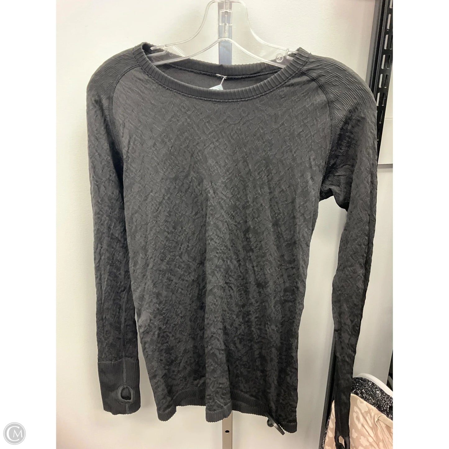 Athletic Top Long Sleeve Crewneck By Lululemon In Black, Size: S