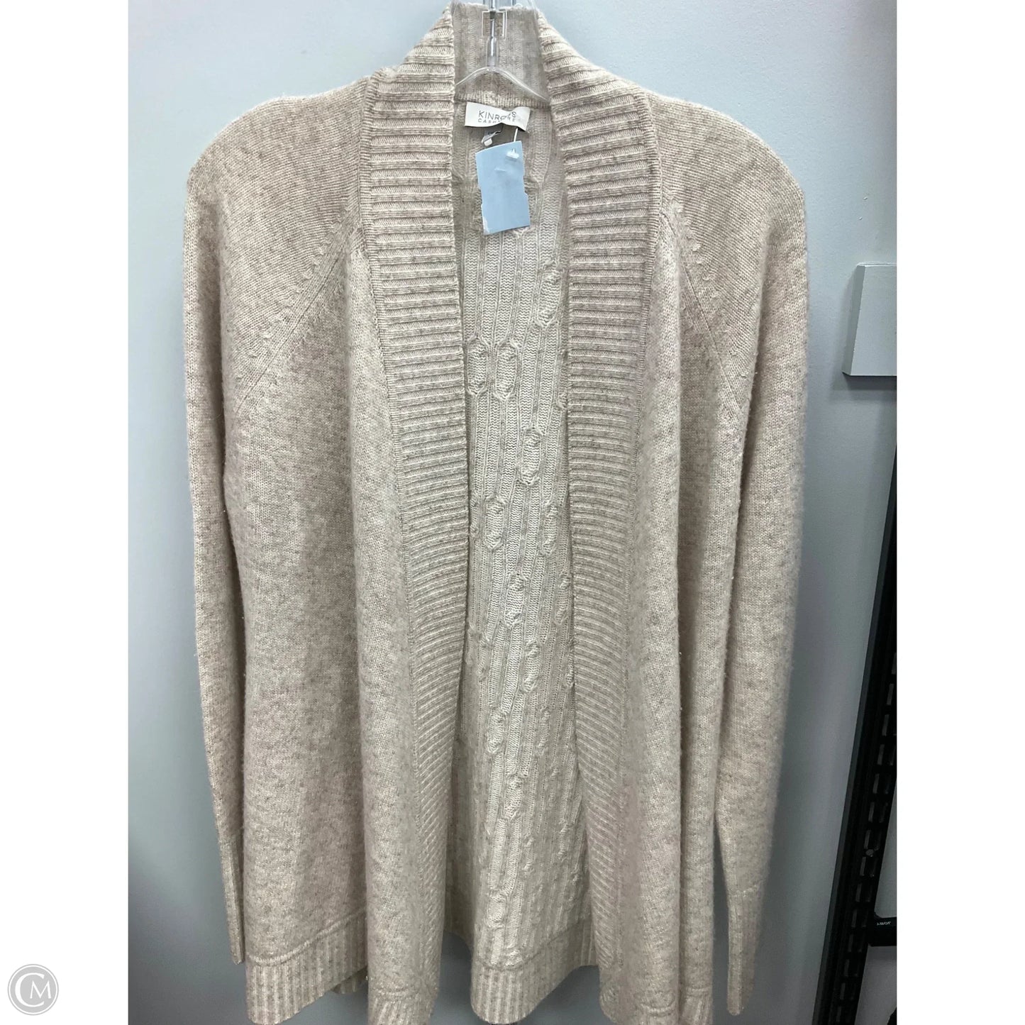 Sweater Cardigan Cashmere By Cmc In Cream, Size: Xl