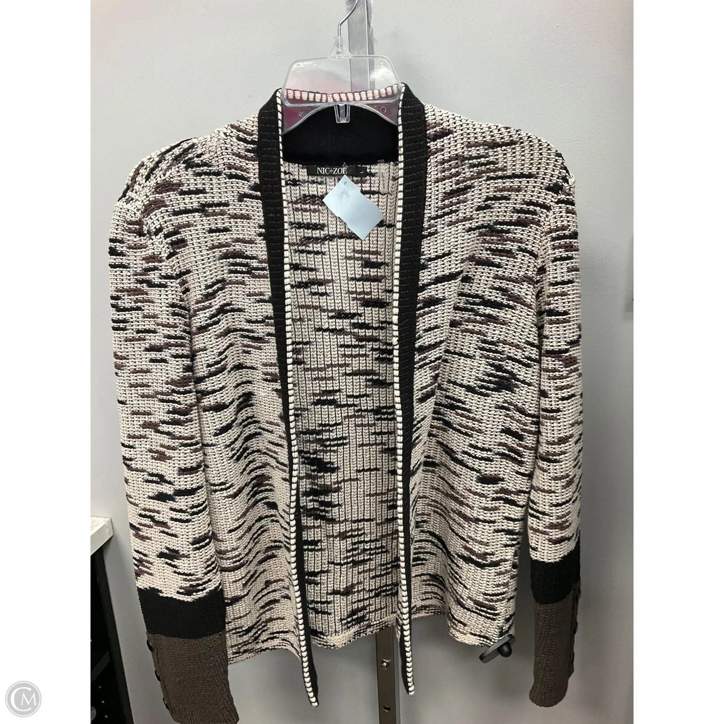 Sweater Cardigan By Nic + Zoe In Multi-colored, Size: L