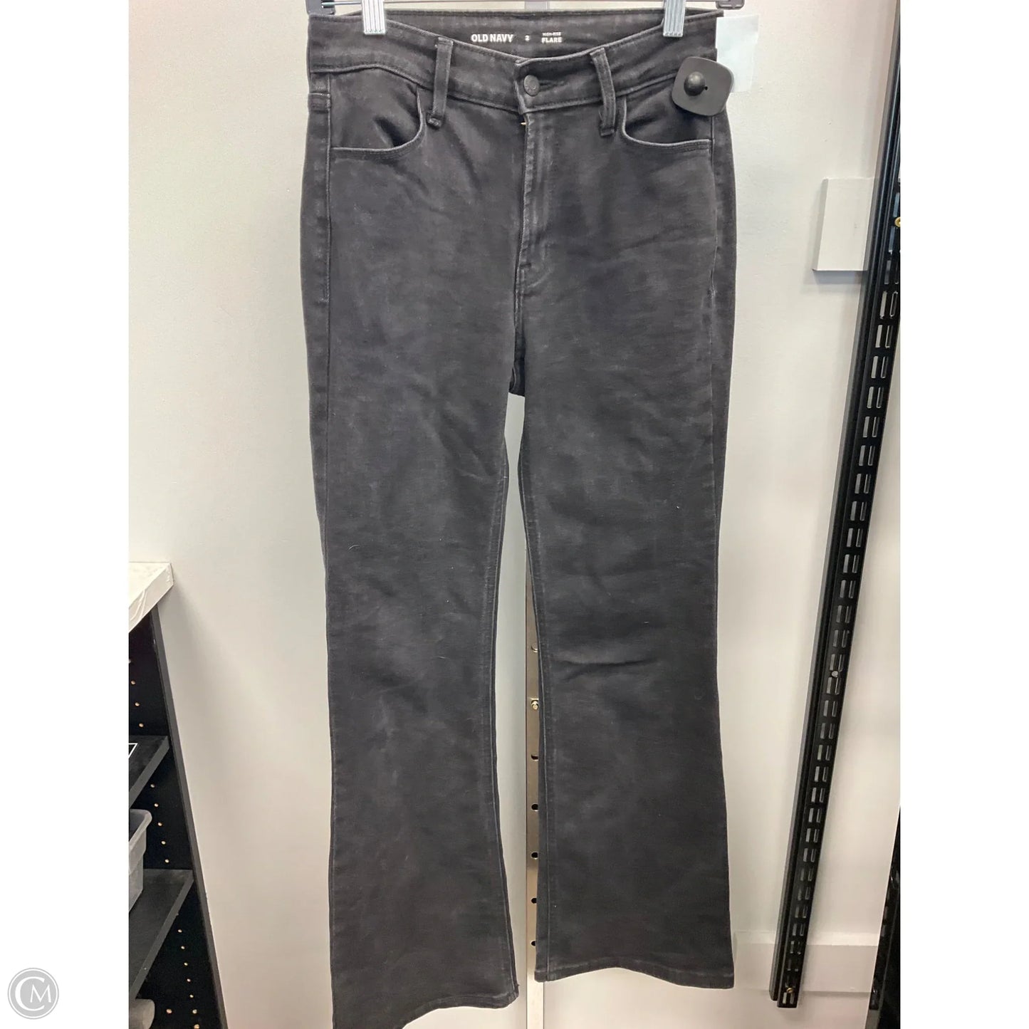 Jeans Flared By Old Navy In Black Denim, Size: 2