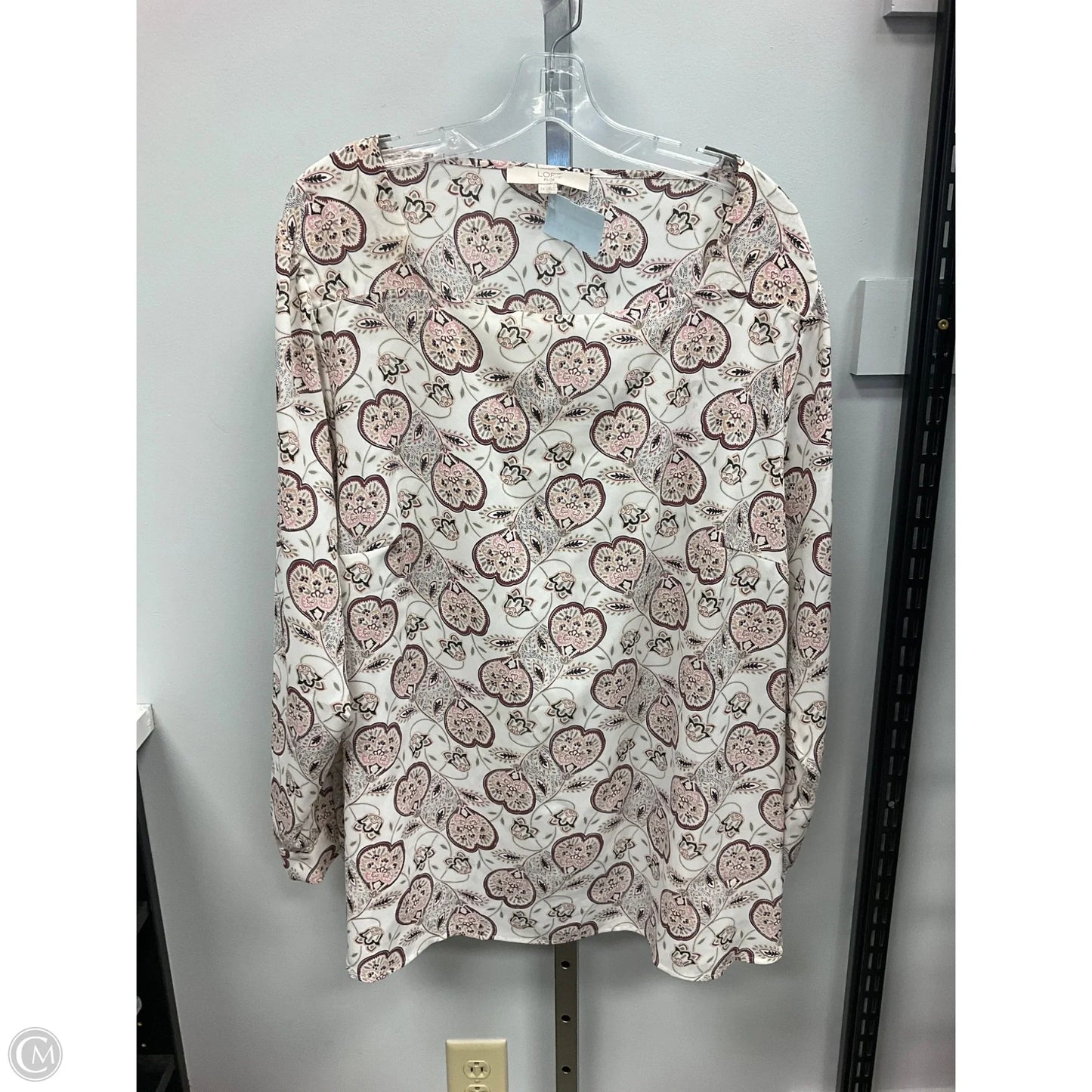 Top Long Sleeve By Loft In Multi-colored, Size: 3x