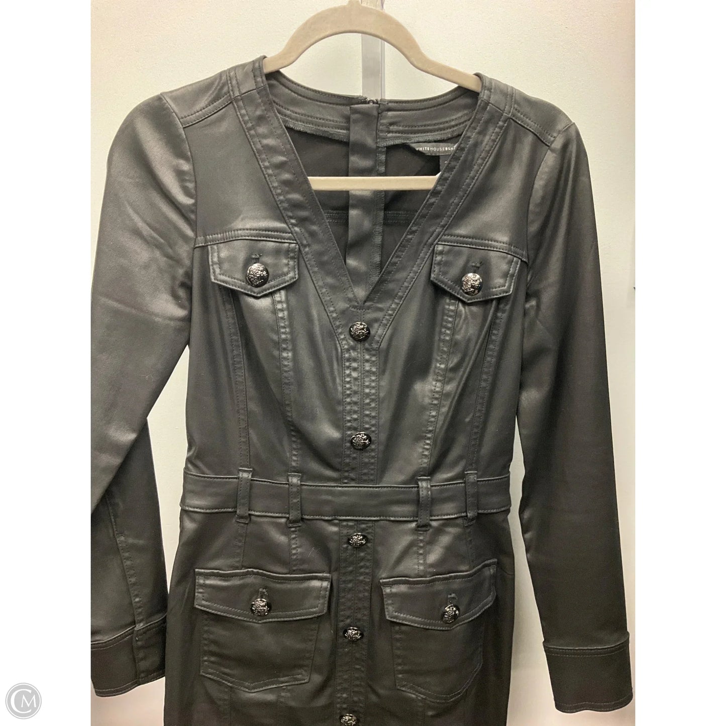 Dress Casual Midi By White House Black Market In Black, Size: 2