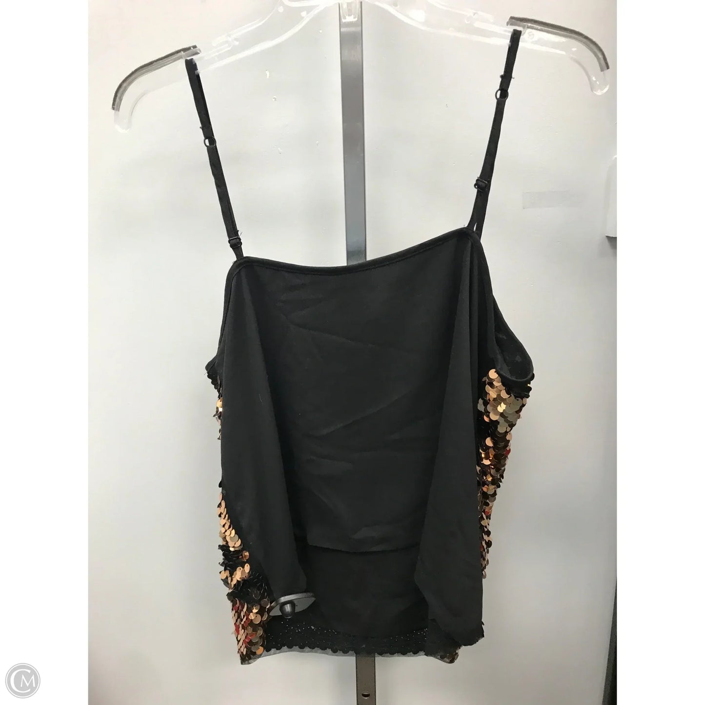 Top Sleeveless By New York And Co In Black & Gold, Size: M